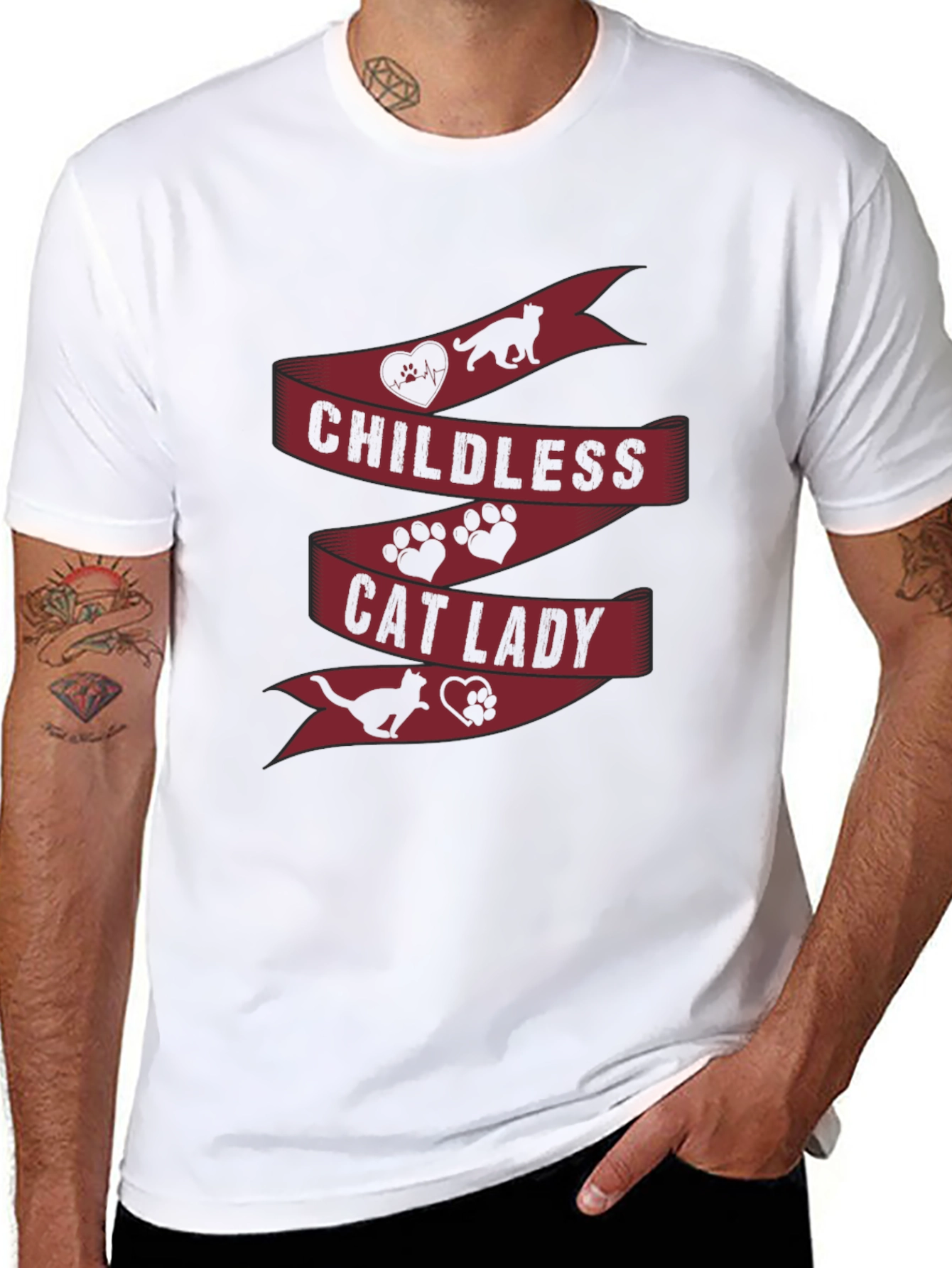 Childless Cat Lady T-Shirt - Novelty Graphic Tee