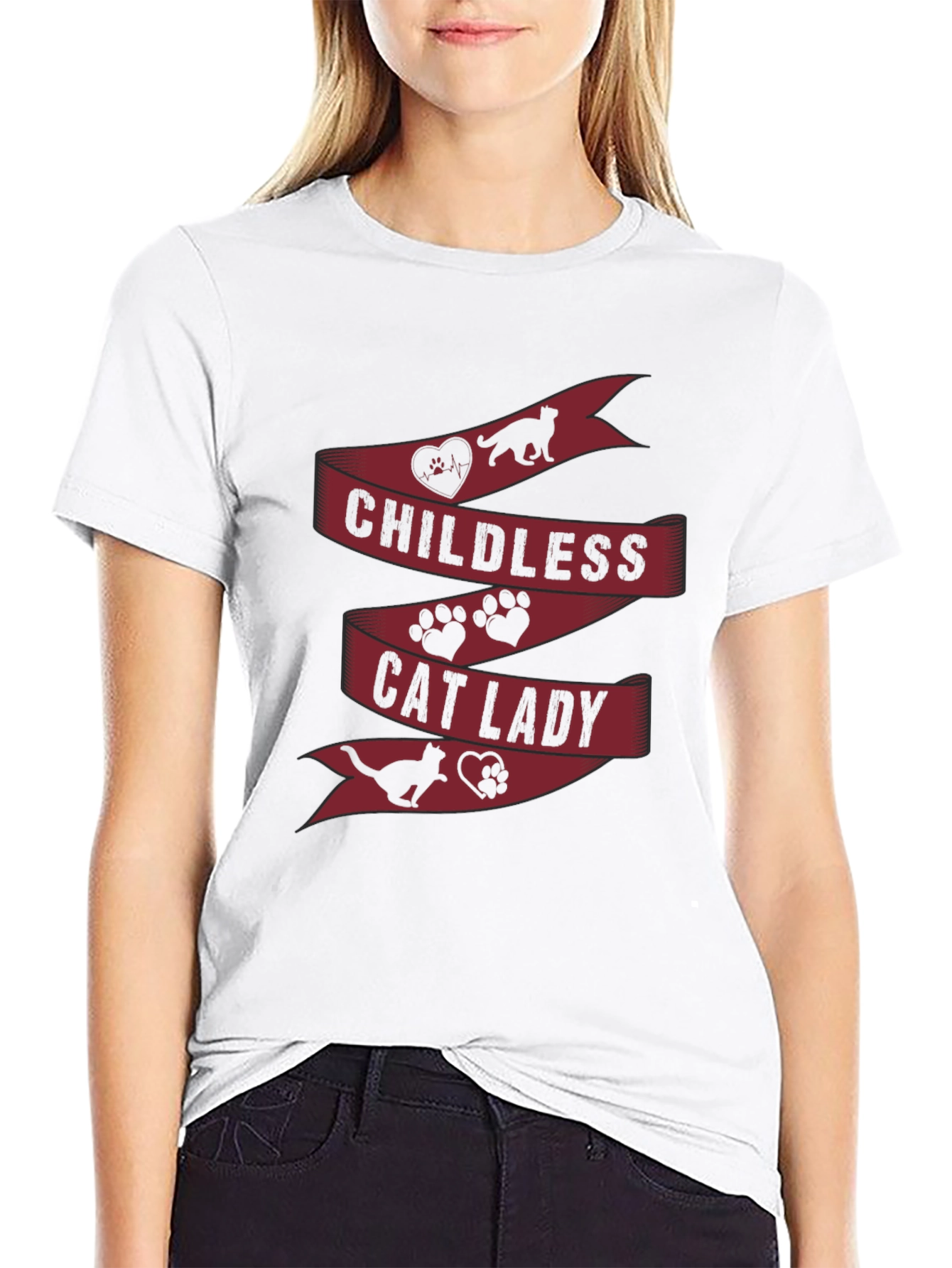 Childless Cat Lady T-Shirt - Novelty Graphic Tee