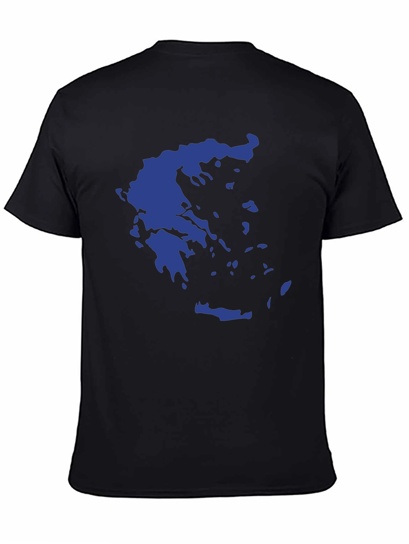 Greece Map Graphic Tee - Stylish Black T-Shirt
