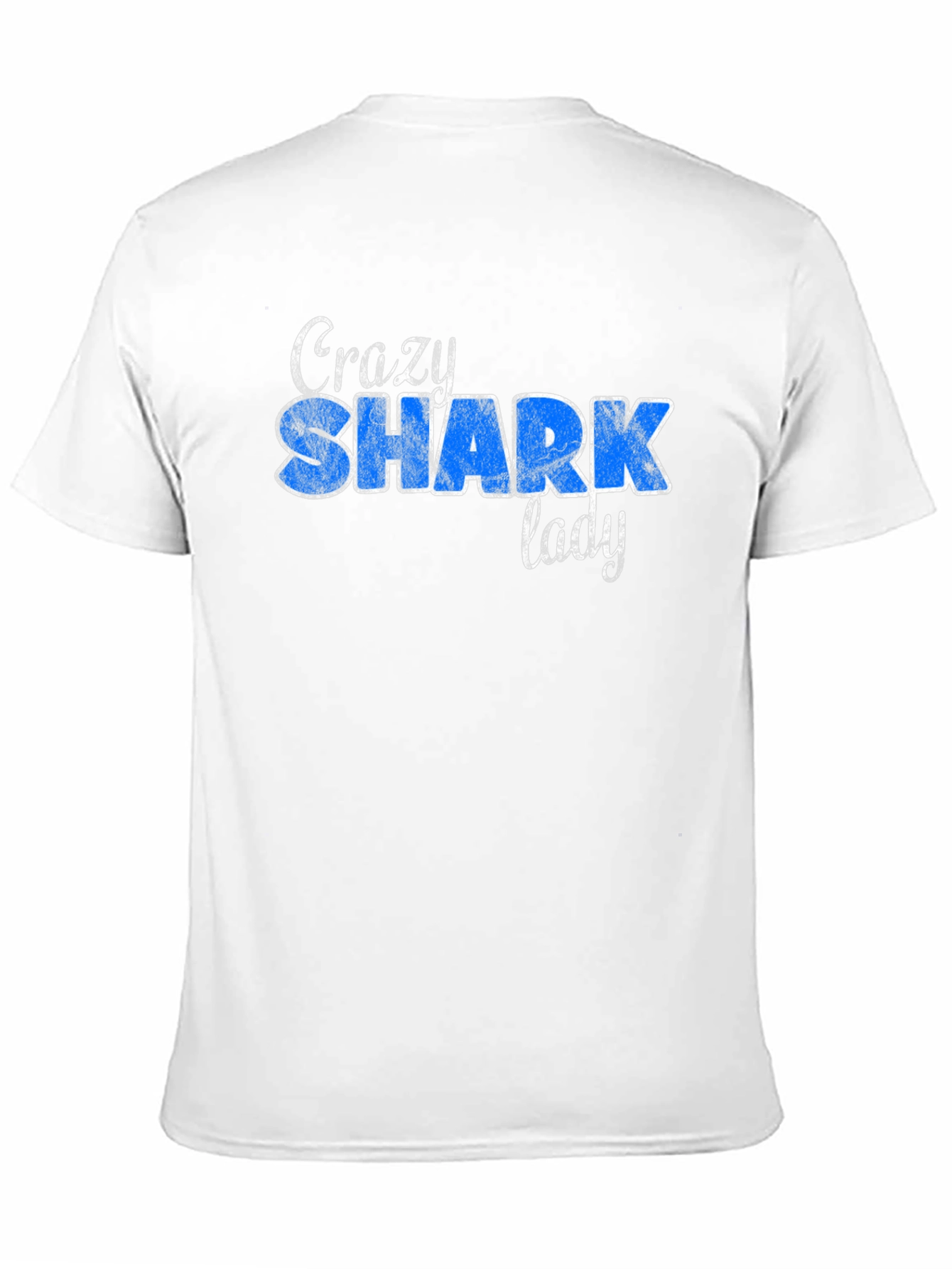 Crazy Shark Lady Graphic Tee Shirt