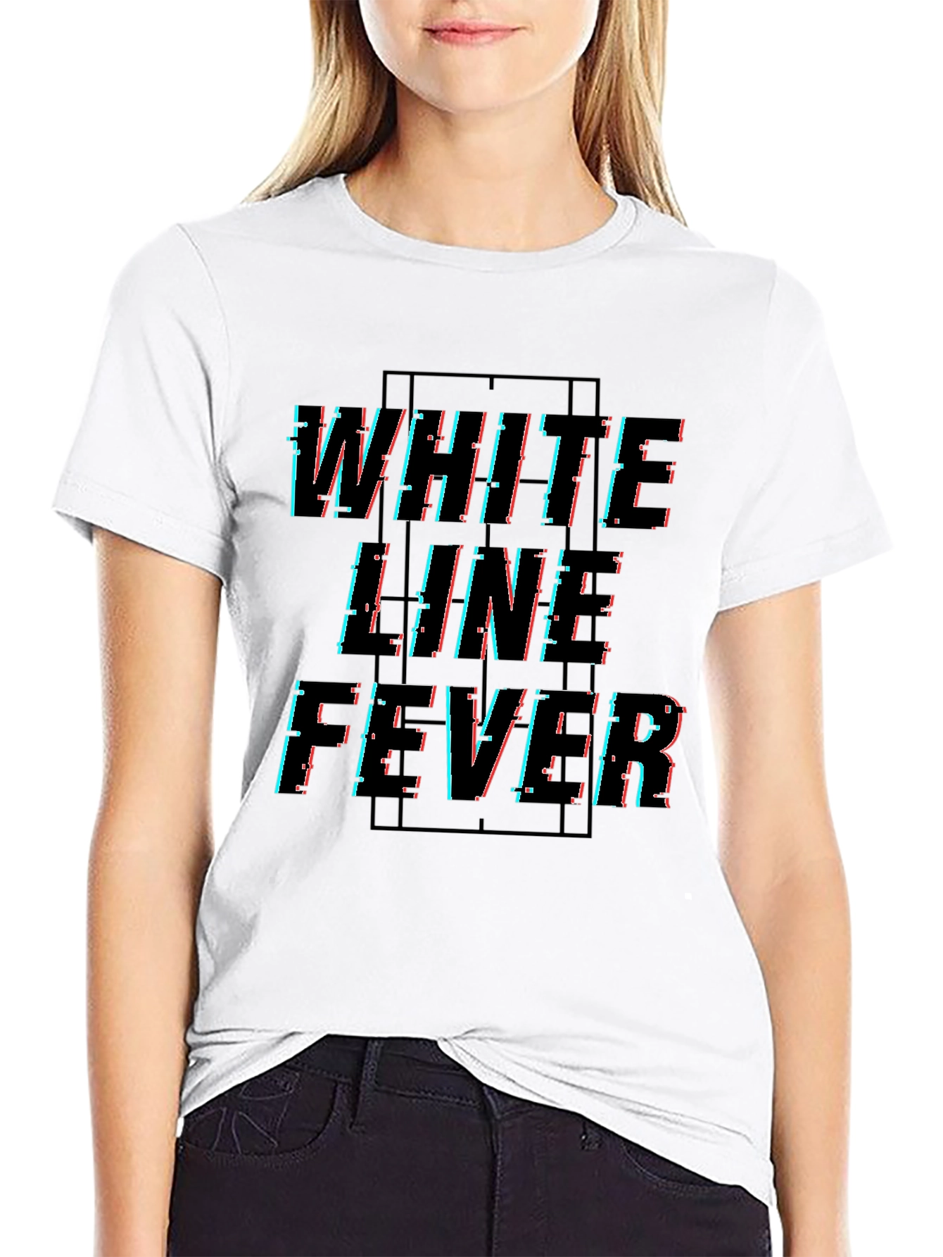 White Line Fever Graphic Tee - Black