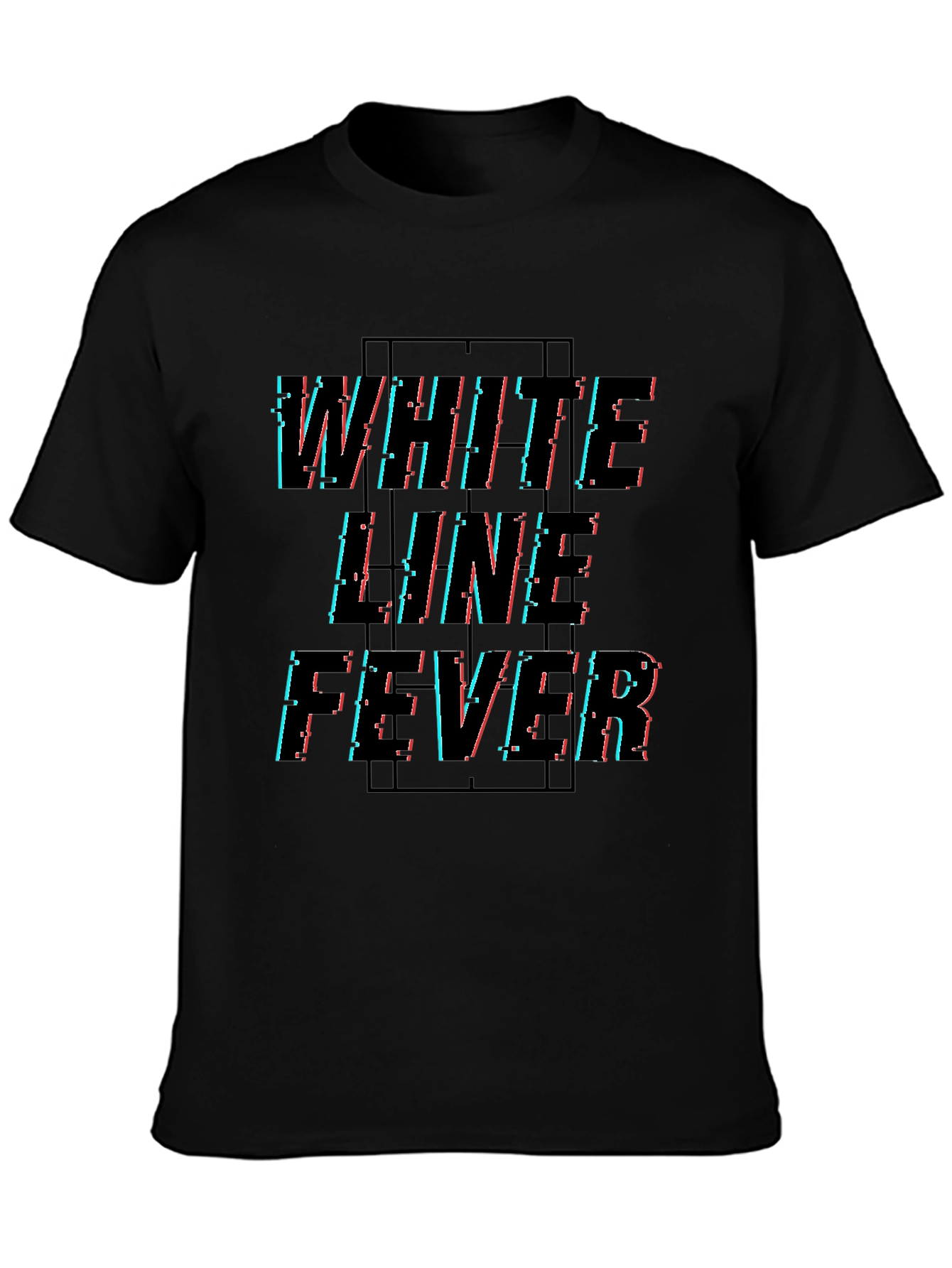 White Line Fever Graphic Tee - Black