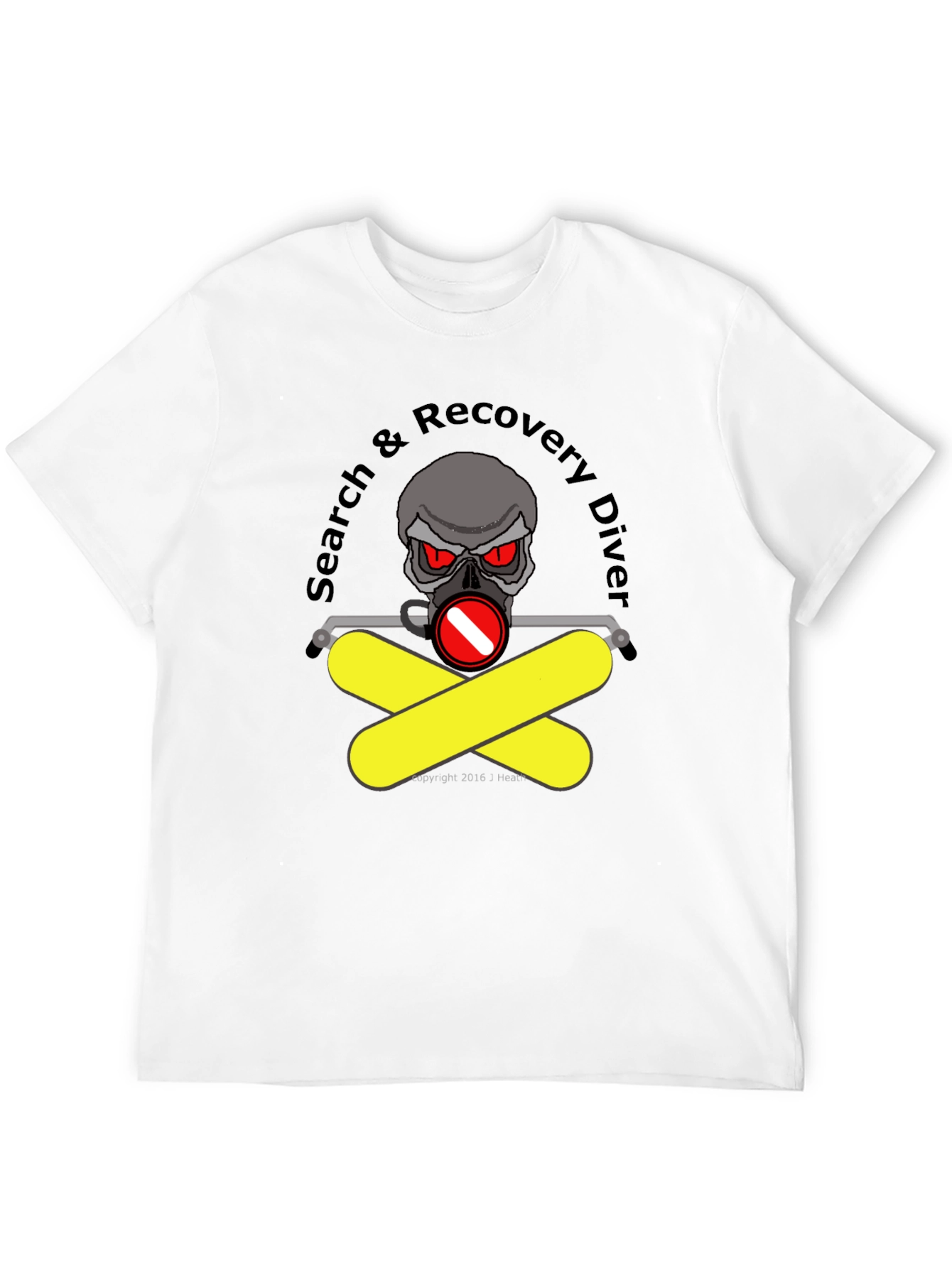 Search & Recovery Diver T-Shirt - Skull Design