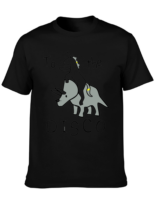 Unicorn Riding Triceratops To The Disco T-Shirt