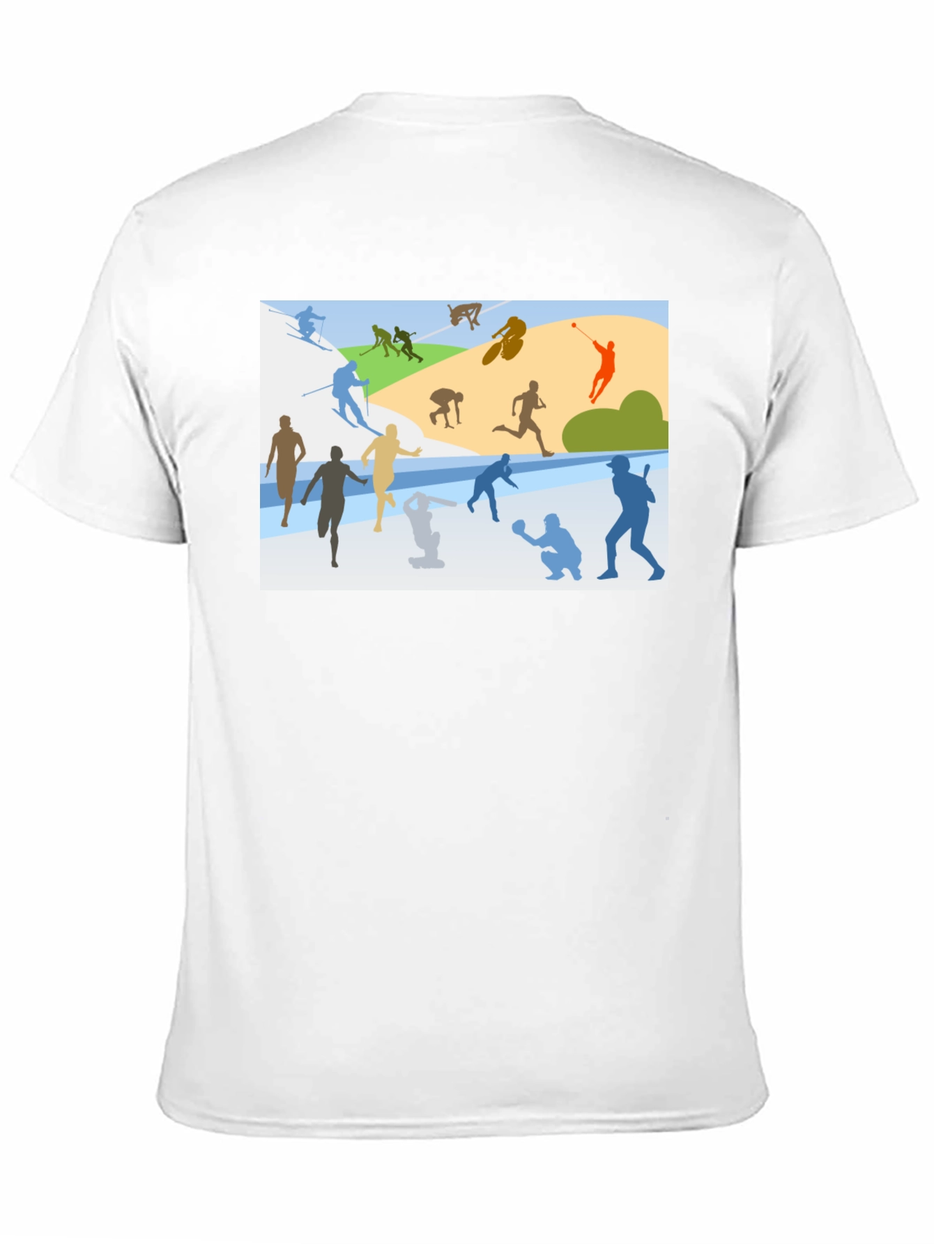 Sports Silhouette Graphic Black T-Shirt