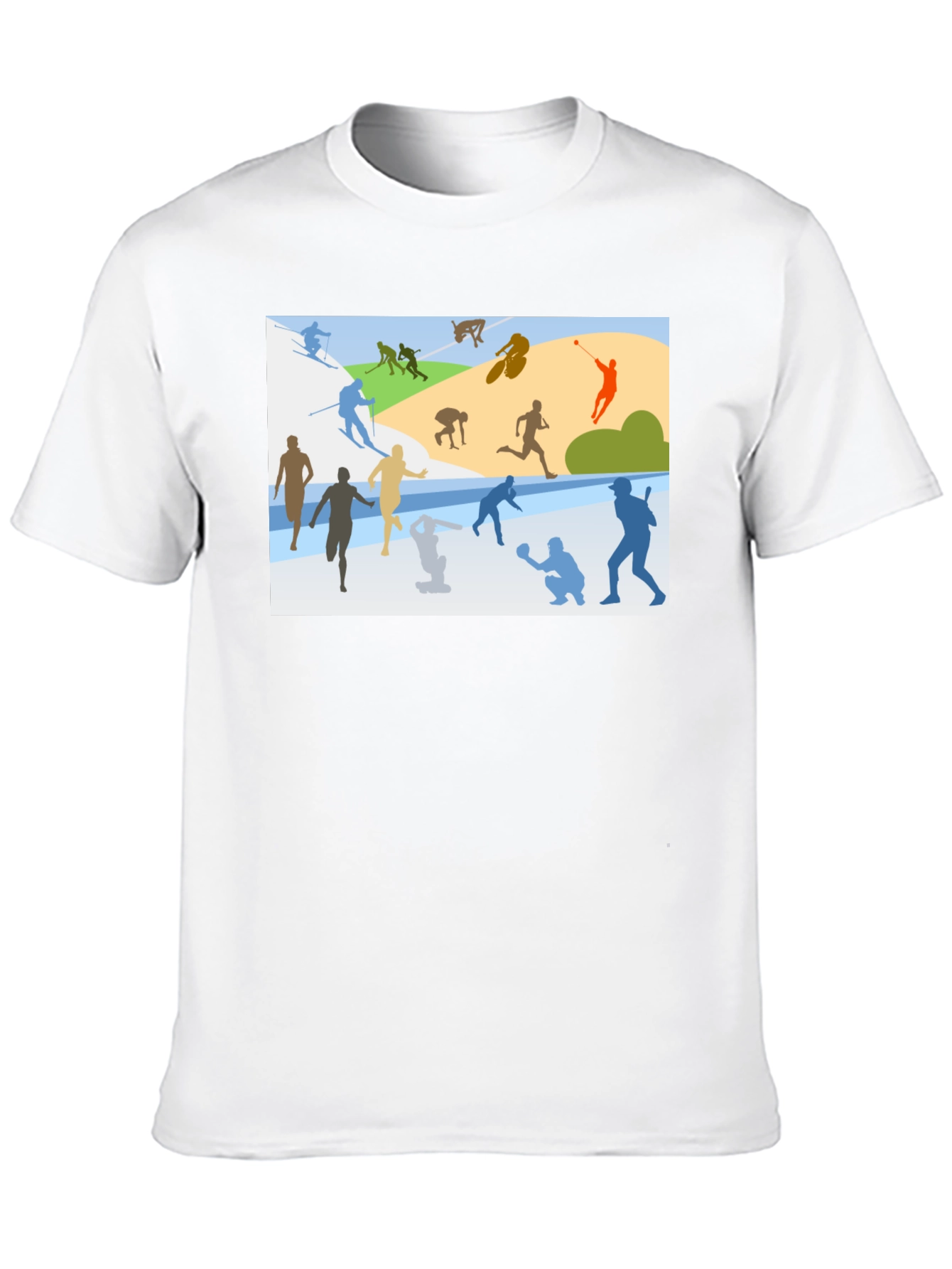 Sports Silhouette Graphic Black T-Shirt