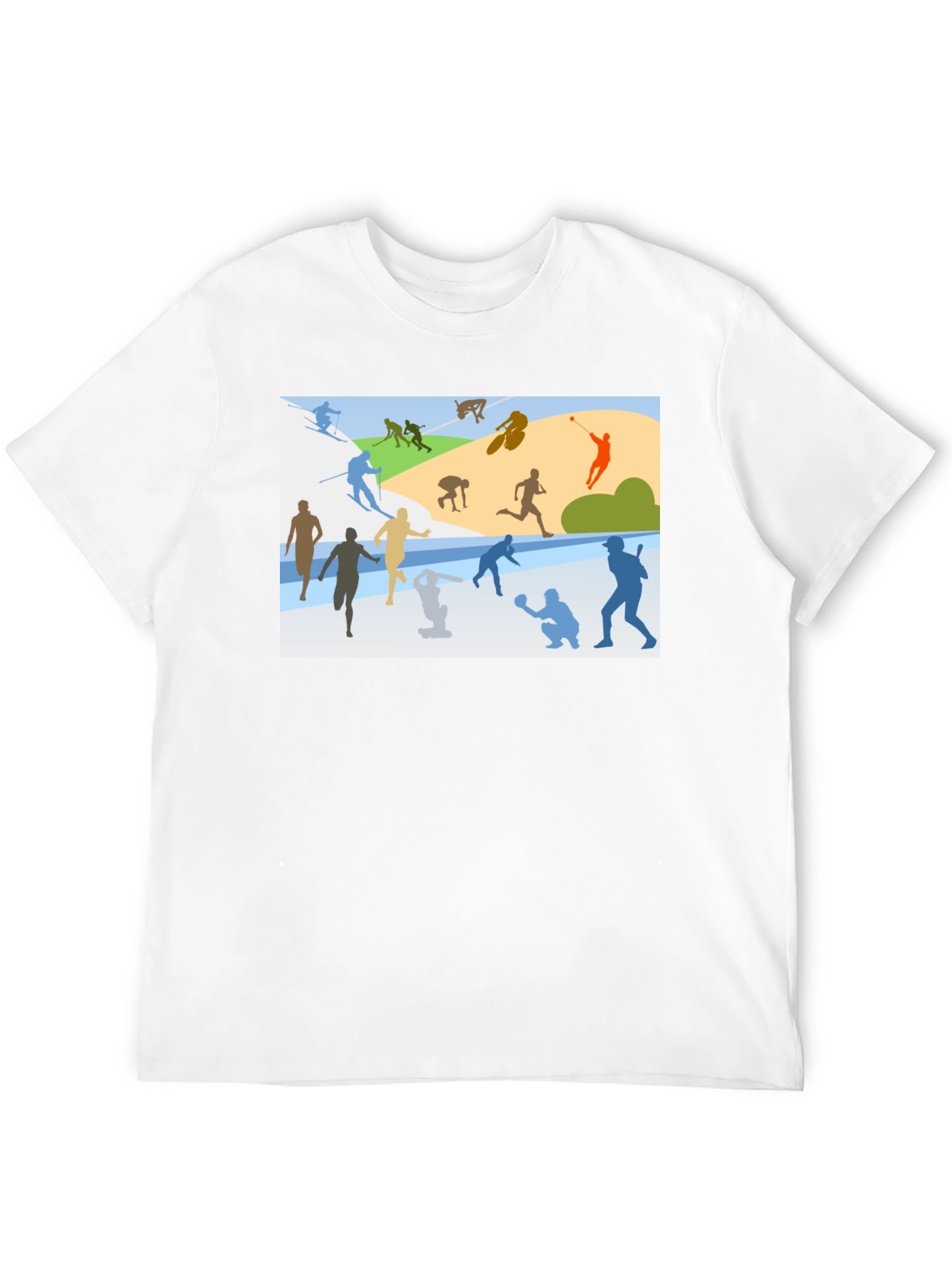 Sports Silhouette Graphic Black T-Shirt