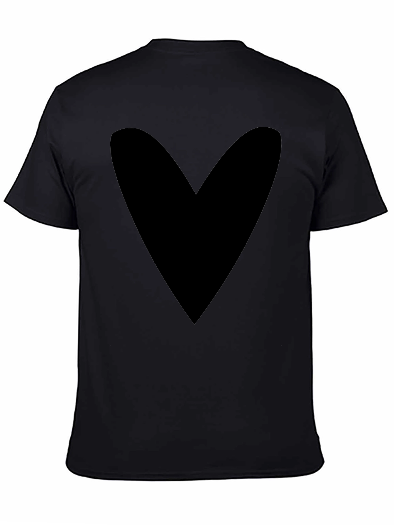 Bold Heart Graphic Tee - Mens Black T-Shirt