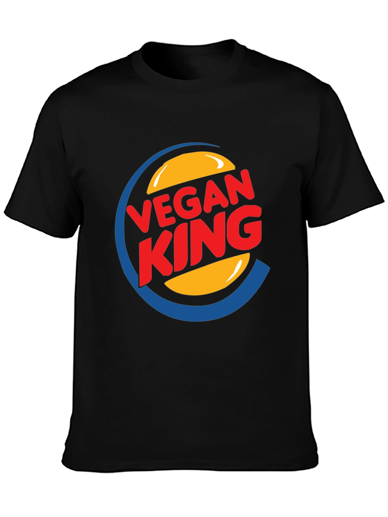Vegan King Graphic Tee - Black Cotton Blend