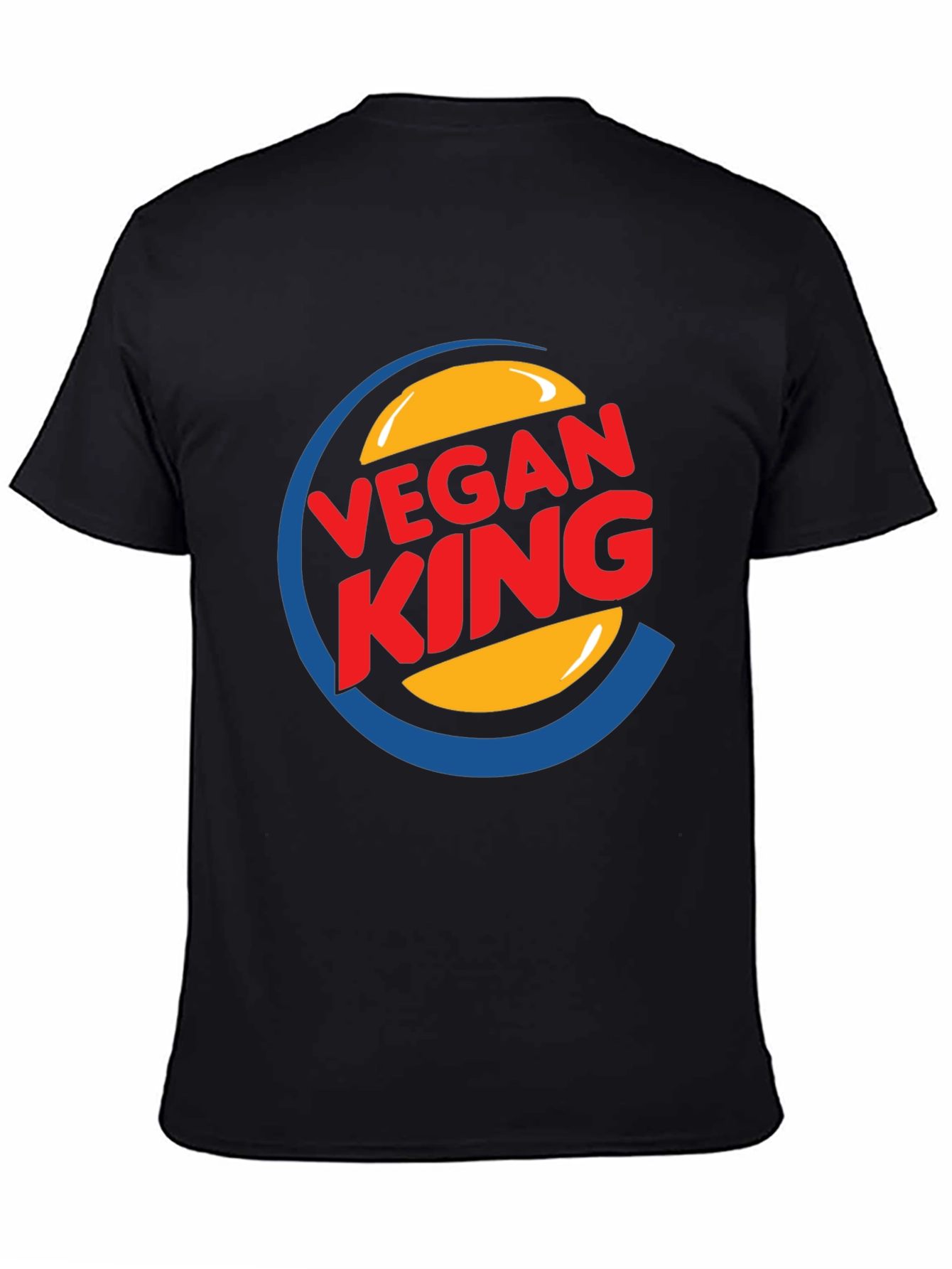 Vegan King Graphic Tee - Black Cotton Blend