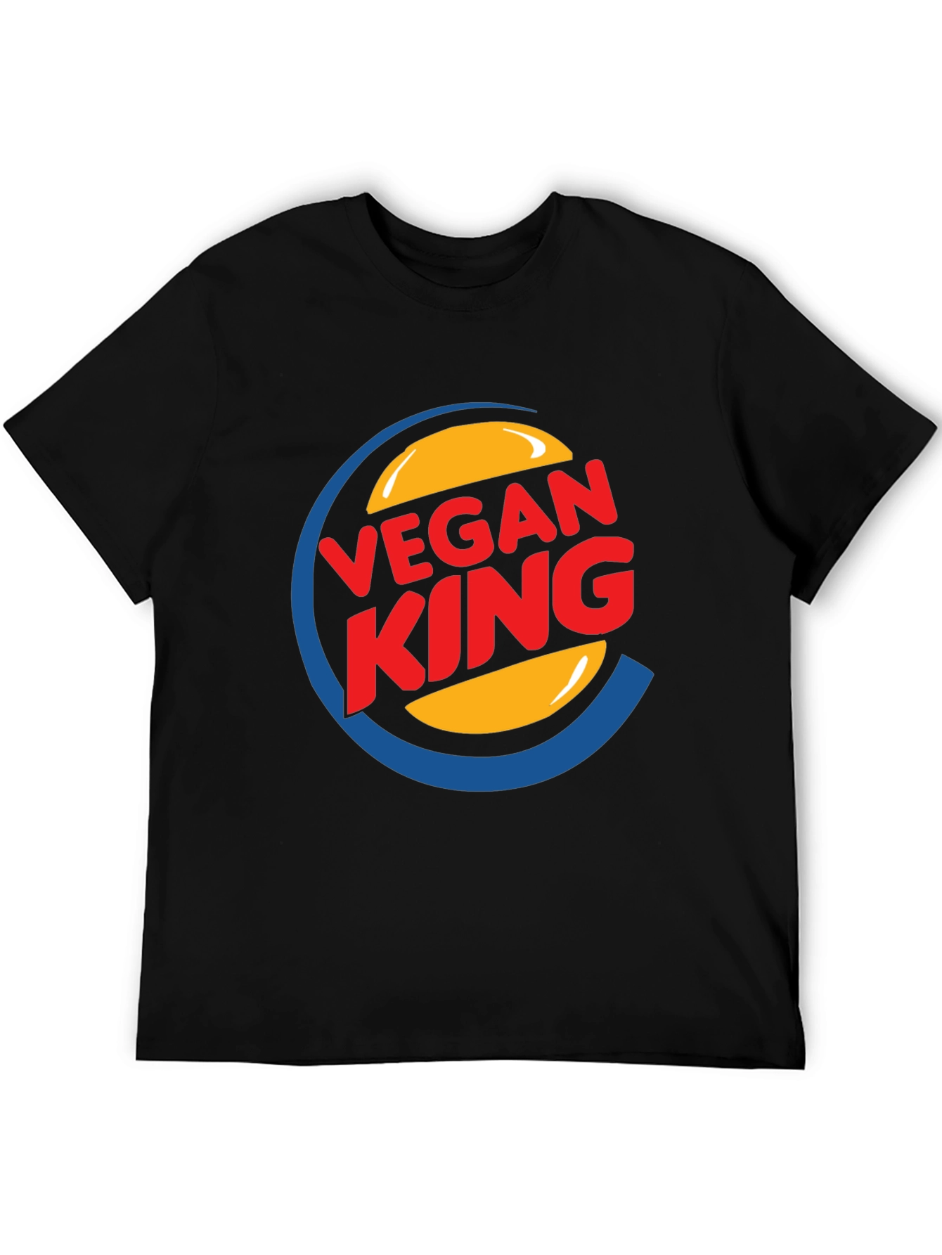 Vegan King Graphic Tee - Black Cotton Blend