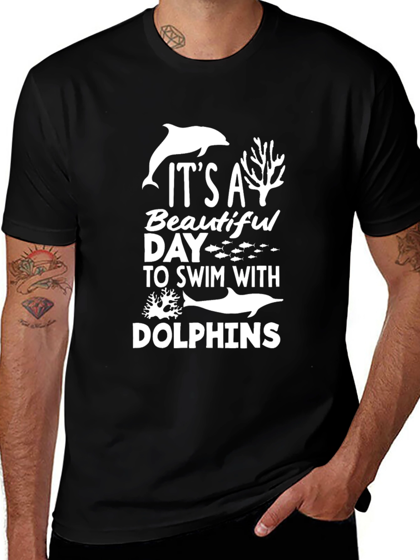 Swim with Dolphins Graphic T-Shirt