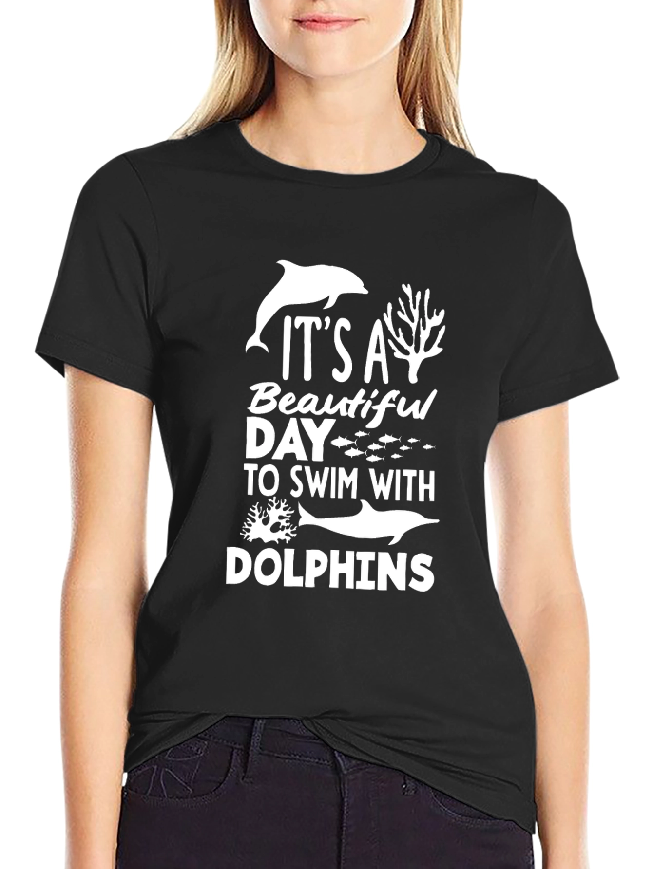 Swim with Dolphins Graphic T-Shirt