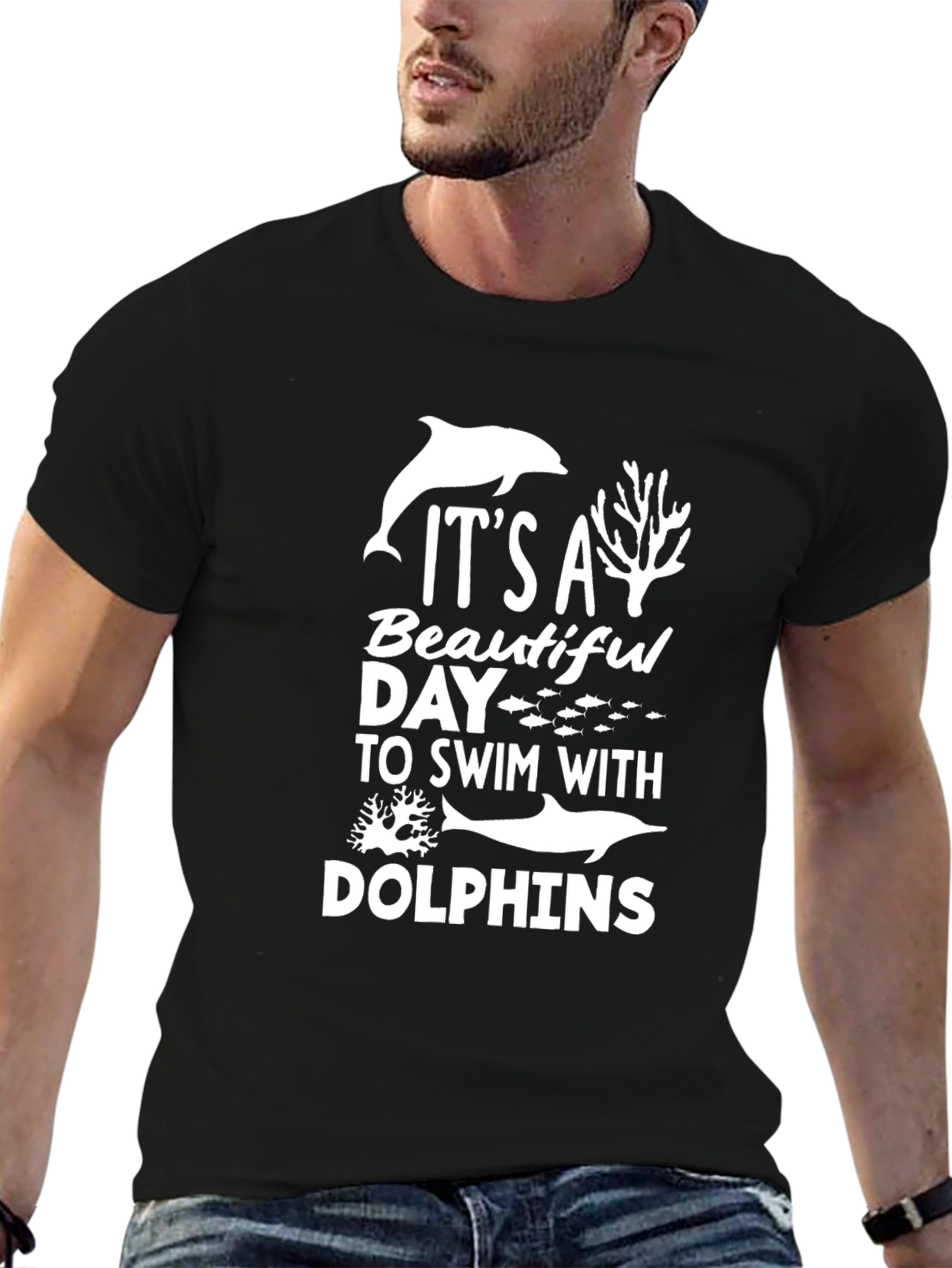Swim with Dolphins Graphic T-Shirt