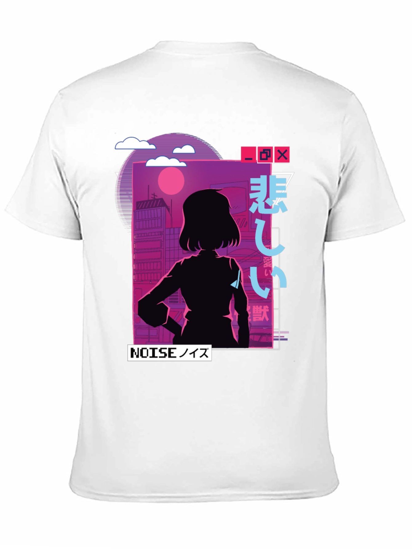 Anime Girl NOISE Graphic T-Shirt - Vaporwave Aesthetic