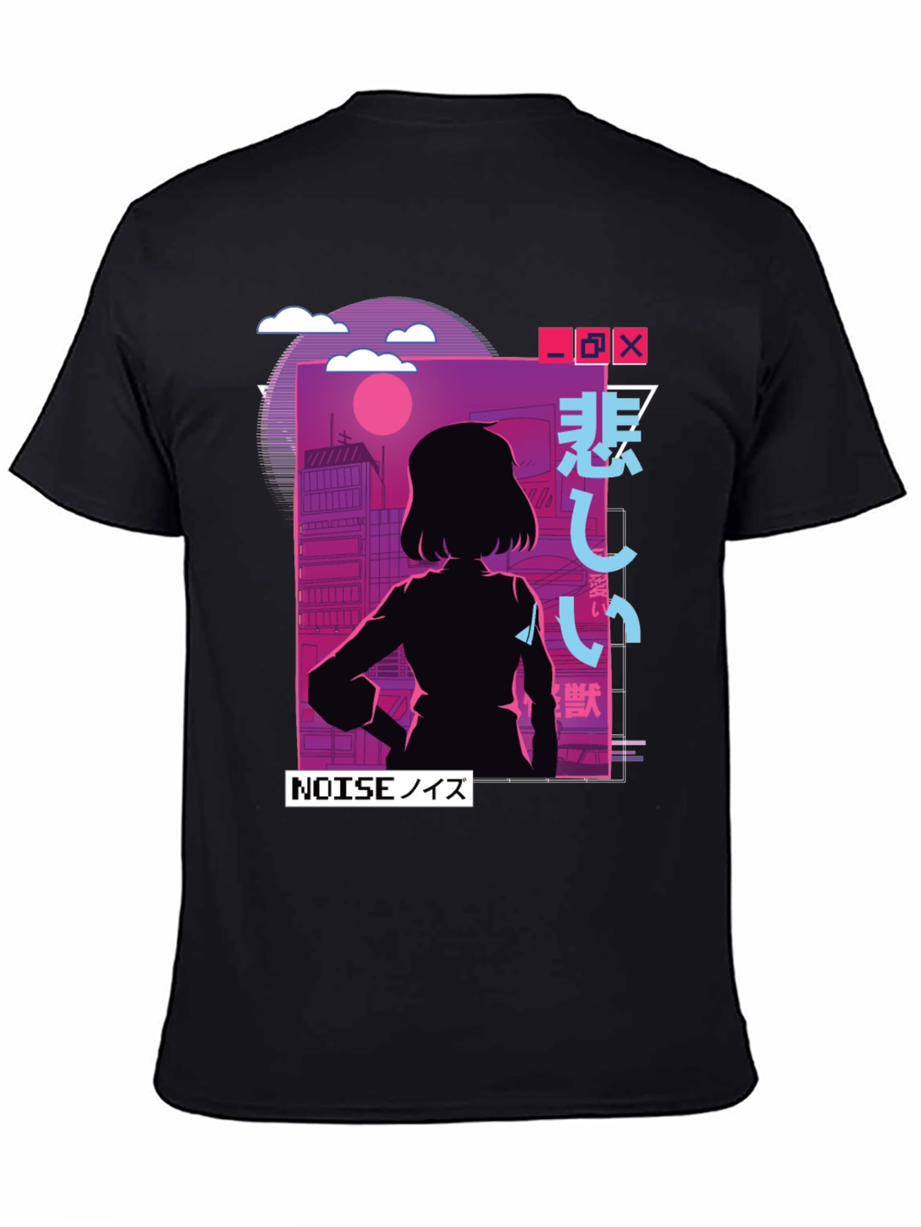 Anime Girl NOISE Graphic T-Shirt - Vaporwave Aesthetic