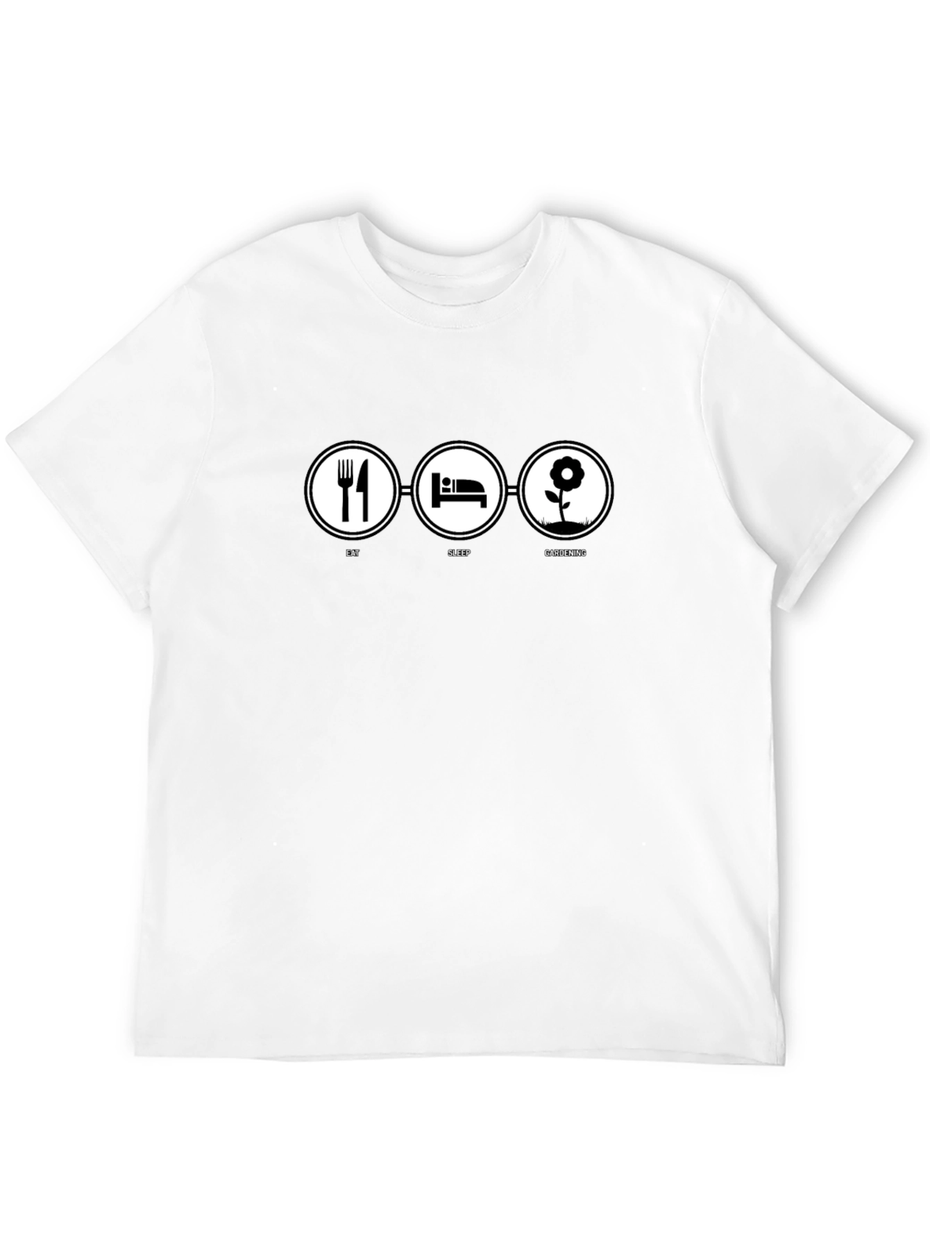 Eat Sleep Gardening Black Graphic T-Shirt