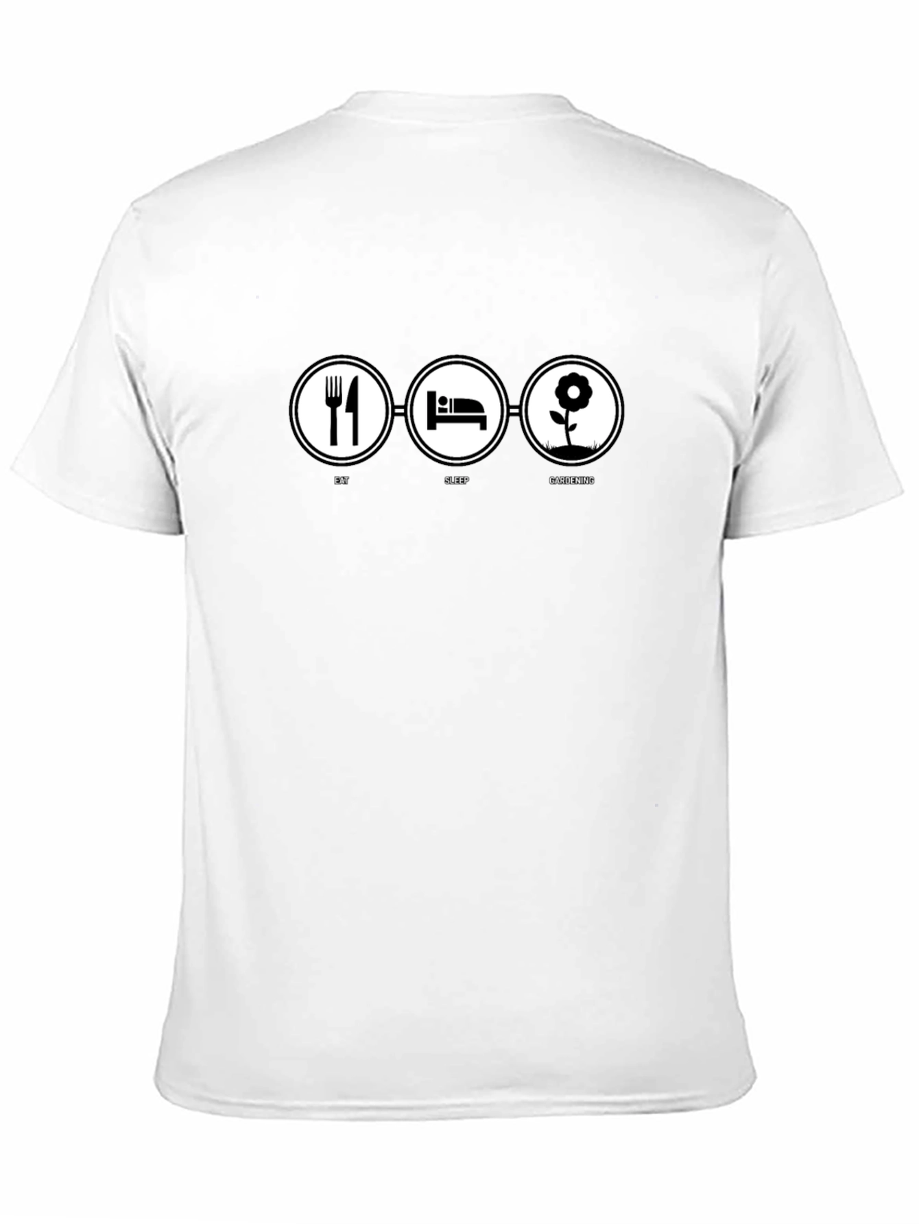 Eat Sleep Gardening Black Graphic T-Shirt
