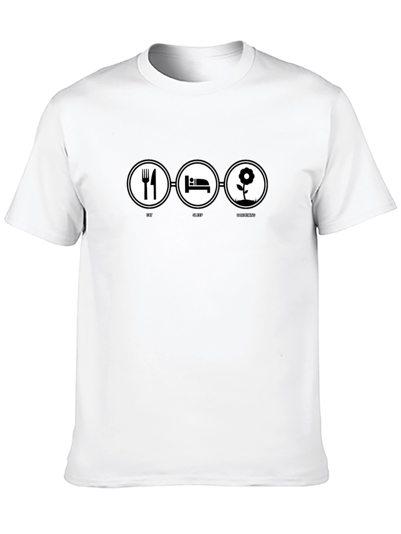 Eat Sleep Gardening Black Graphic T-Shirt