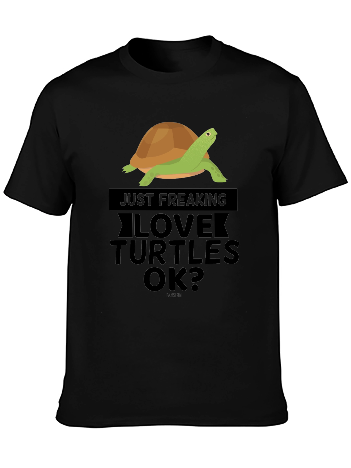 Love Turtles Black Graphic Tee