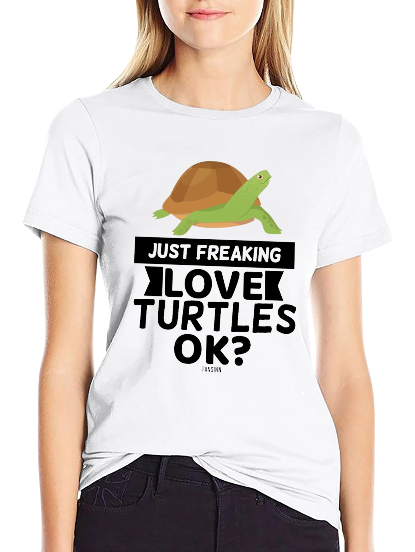 Love Turtles Black Graphic Tee