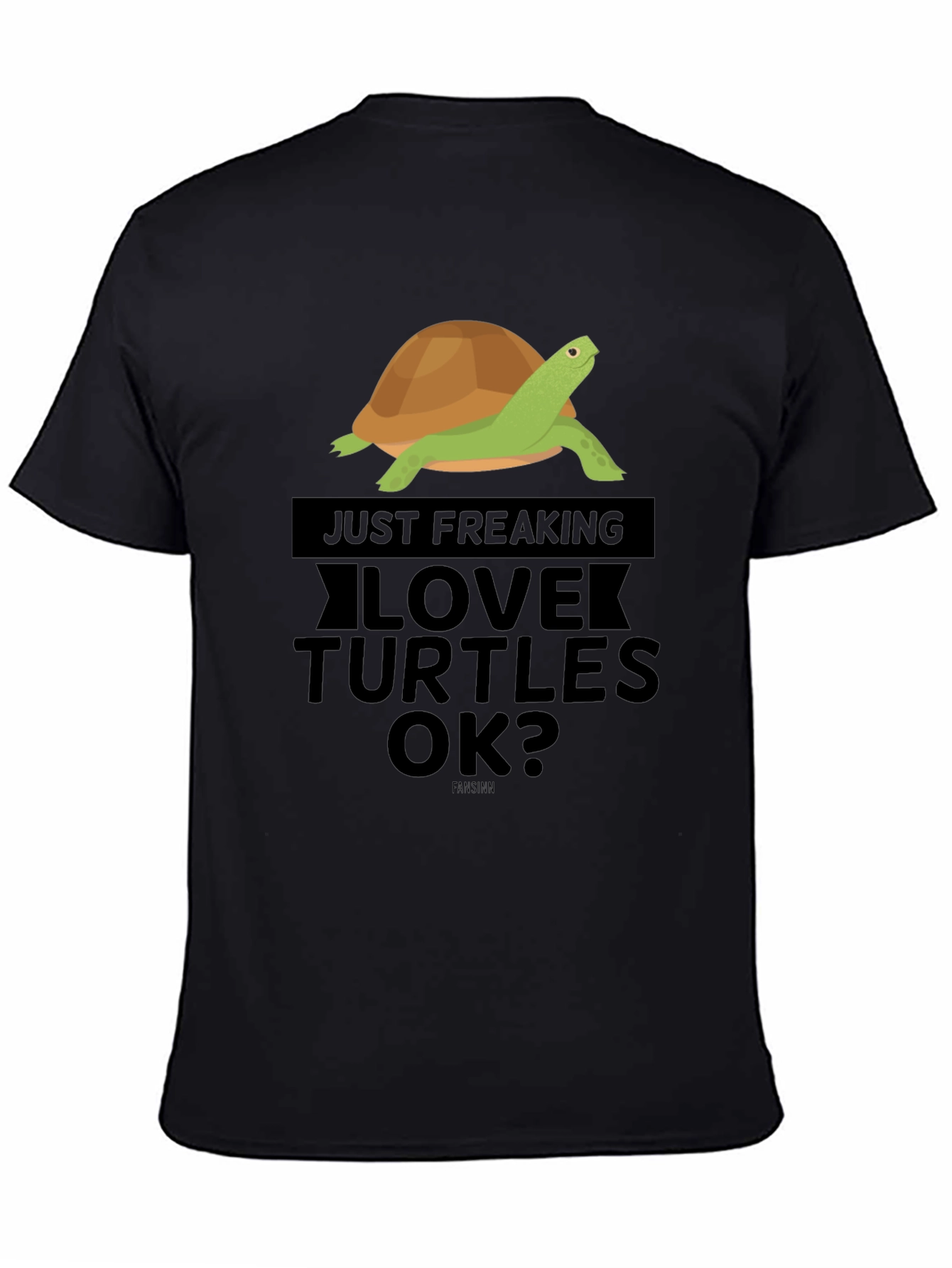 Love Turtles Black Graphic Tee