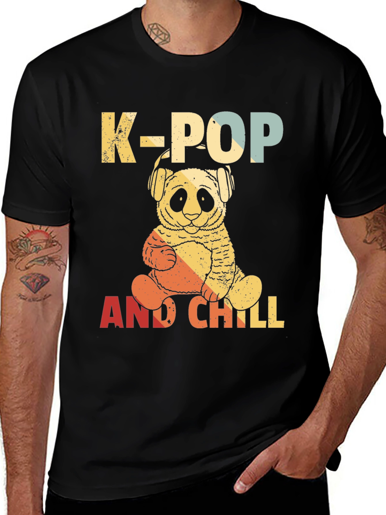K-Pop and Chill Panda T-Shirt