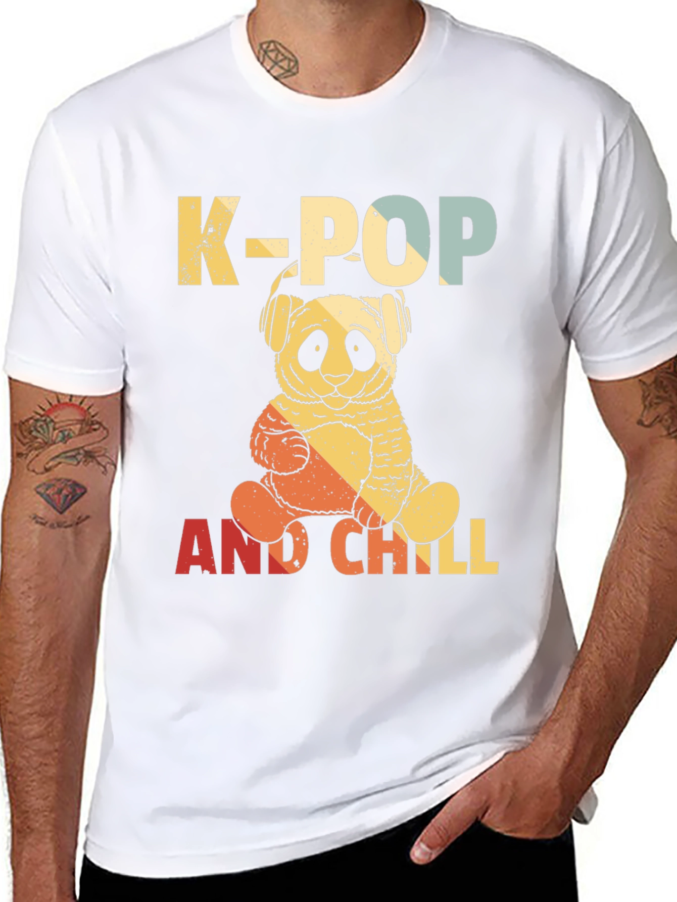 K-Pop and Chill Panda T-Shirt