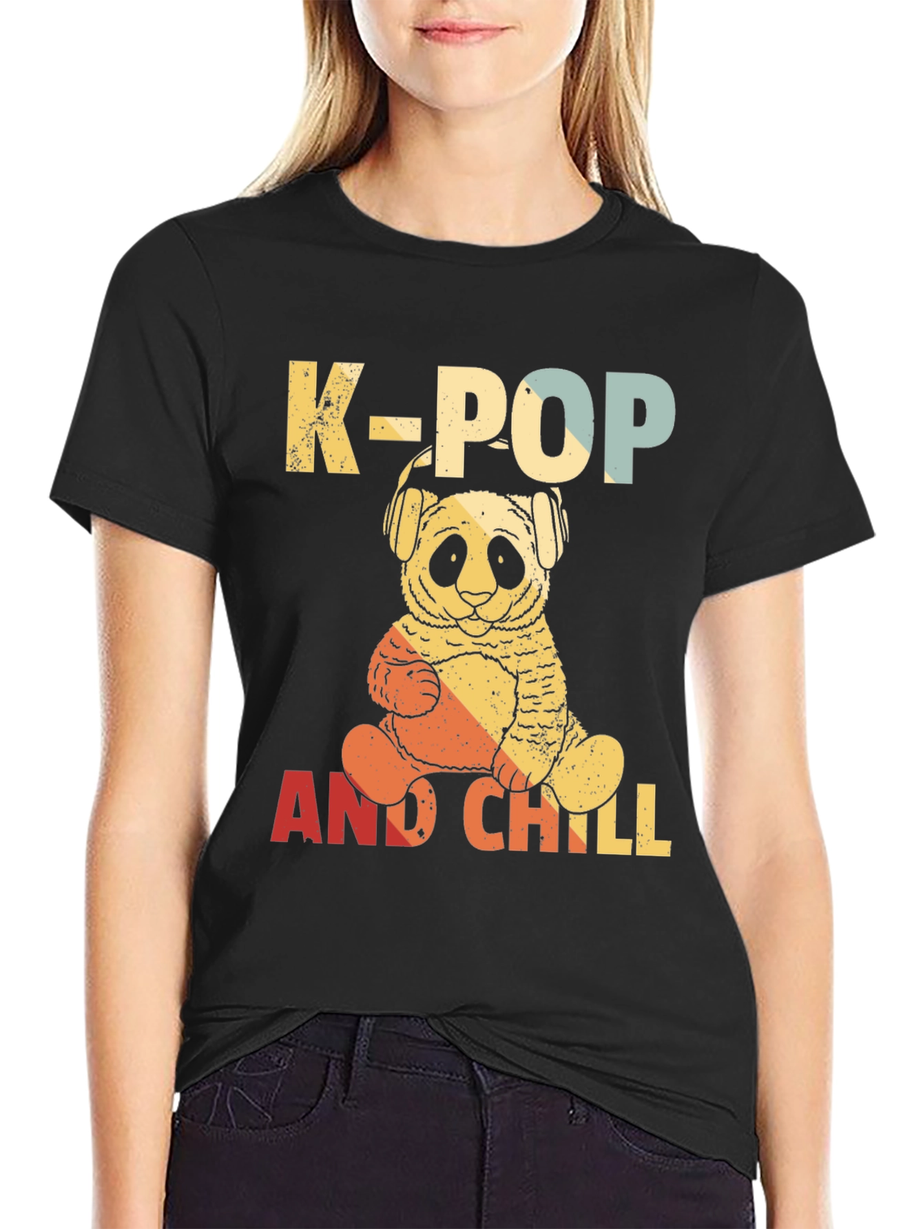 K-Pop and Chill Panda T-Shirt