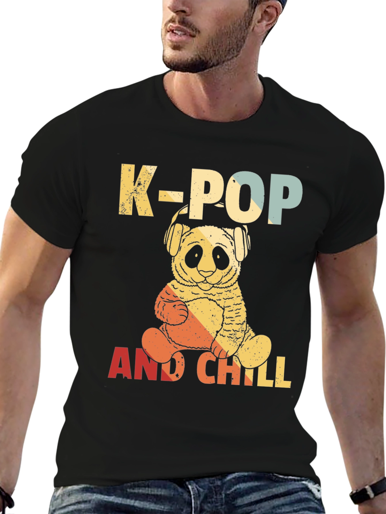 K-Pop and Chill Panda T-Shirt