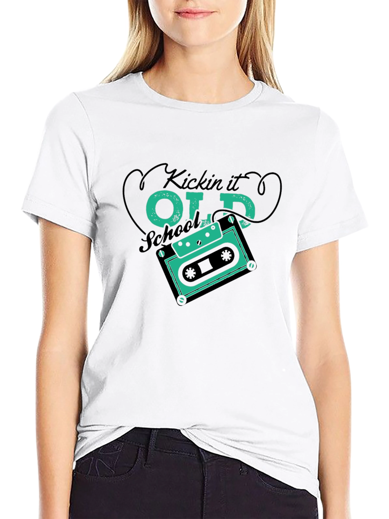 Kickin It Old School Cassette Tape T-Shirt