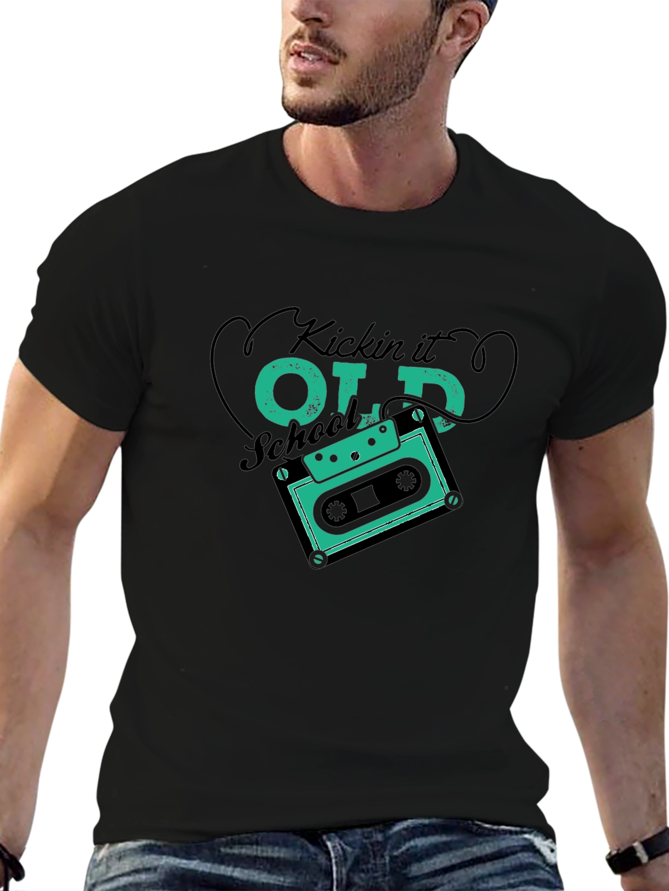 Kickin It Old School Cassette Tape T-Shirt