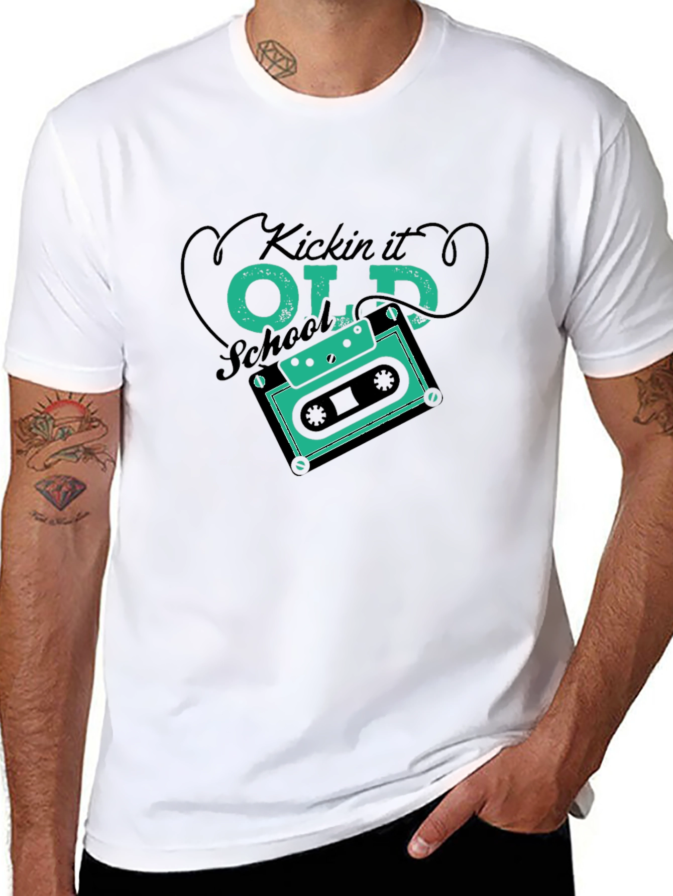 Kickin It Old School Cassette Tape T-Shirt