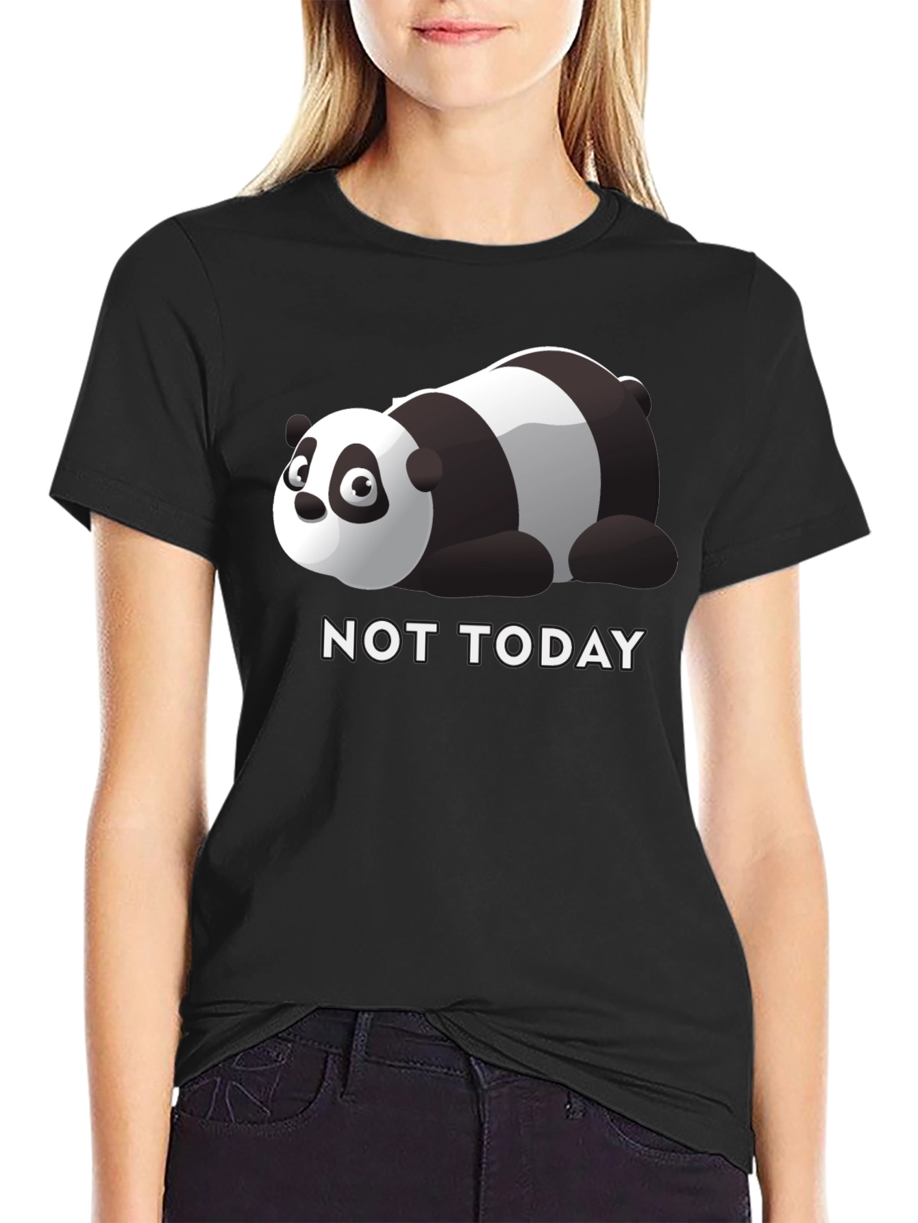 Lazy Panda Not Today Graphic Tee