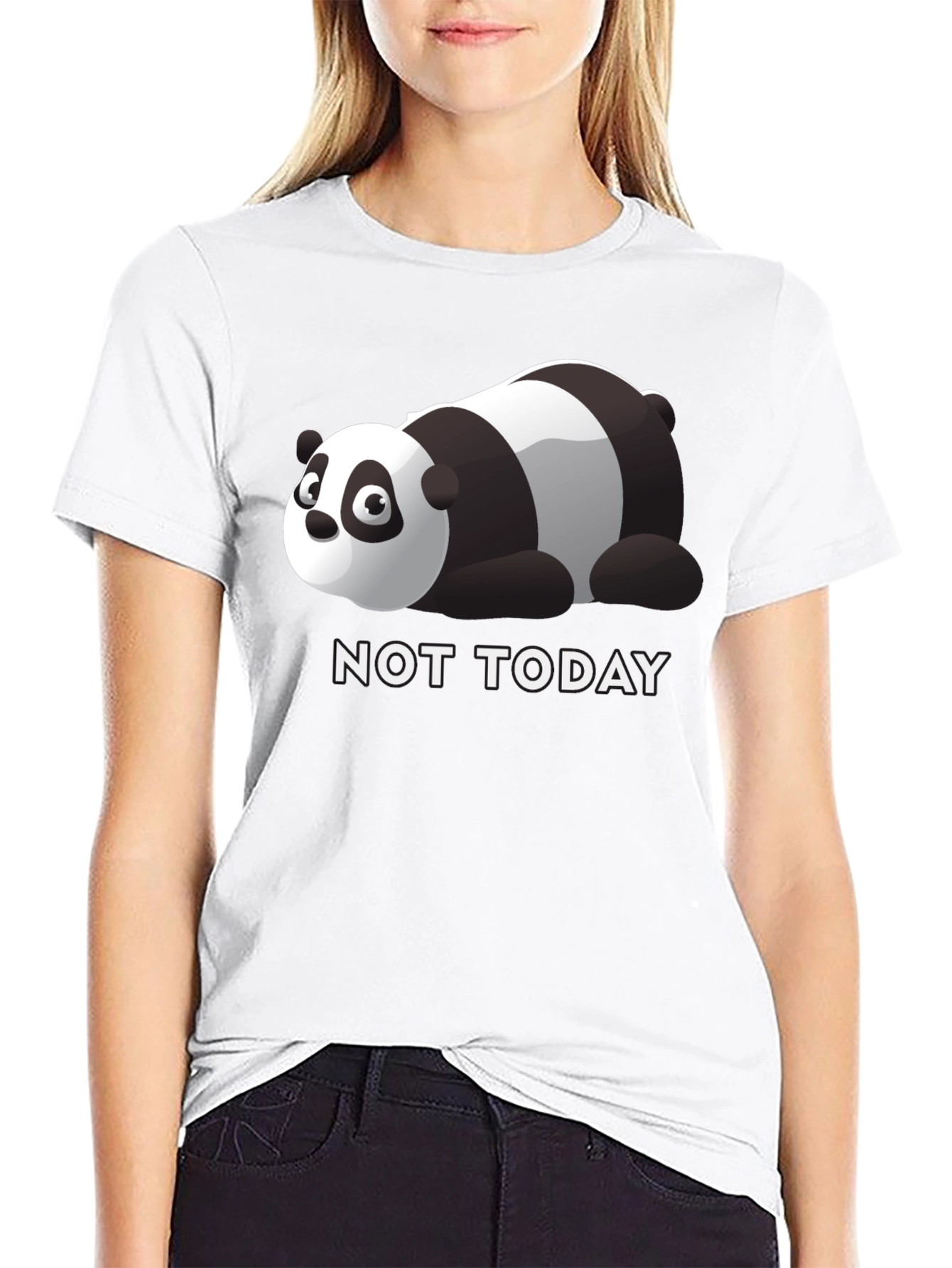 Lazy Panda Not Today Graphic Tee