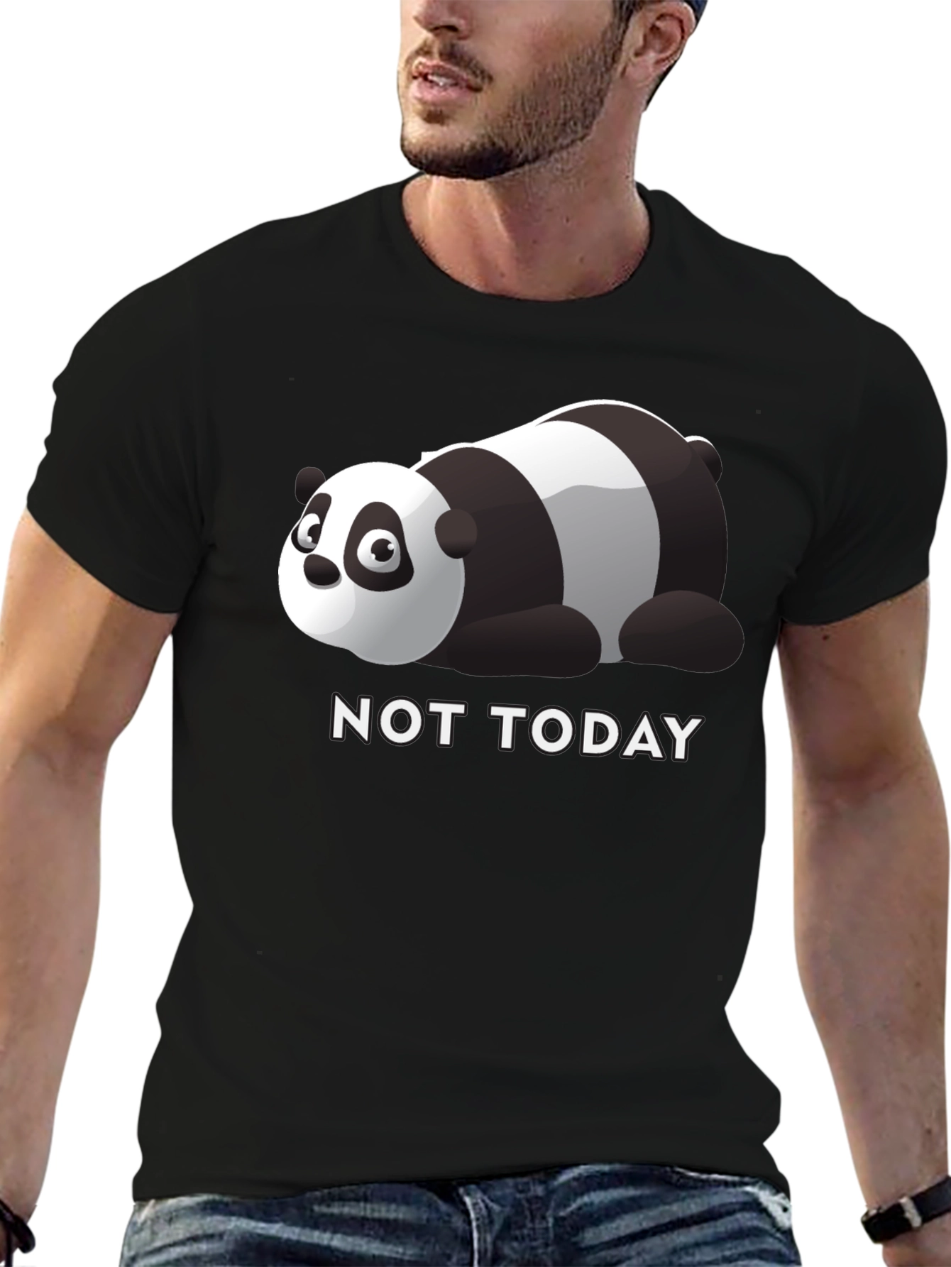 Lazy Panda Not Today Graphic Tee