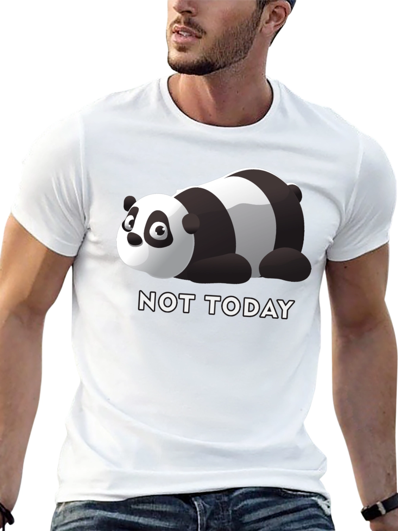 Lazy Panda Not Today Graphic Tee