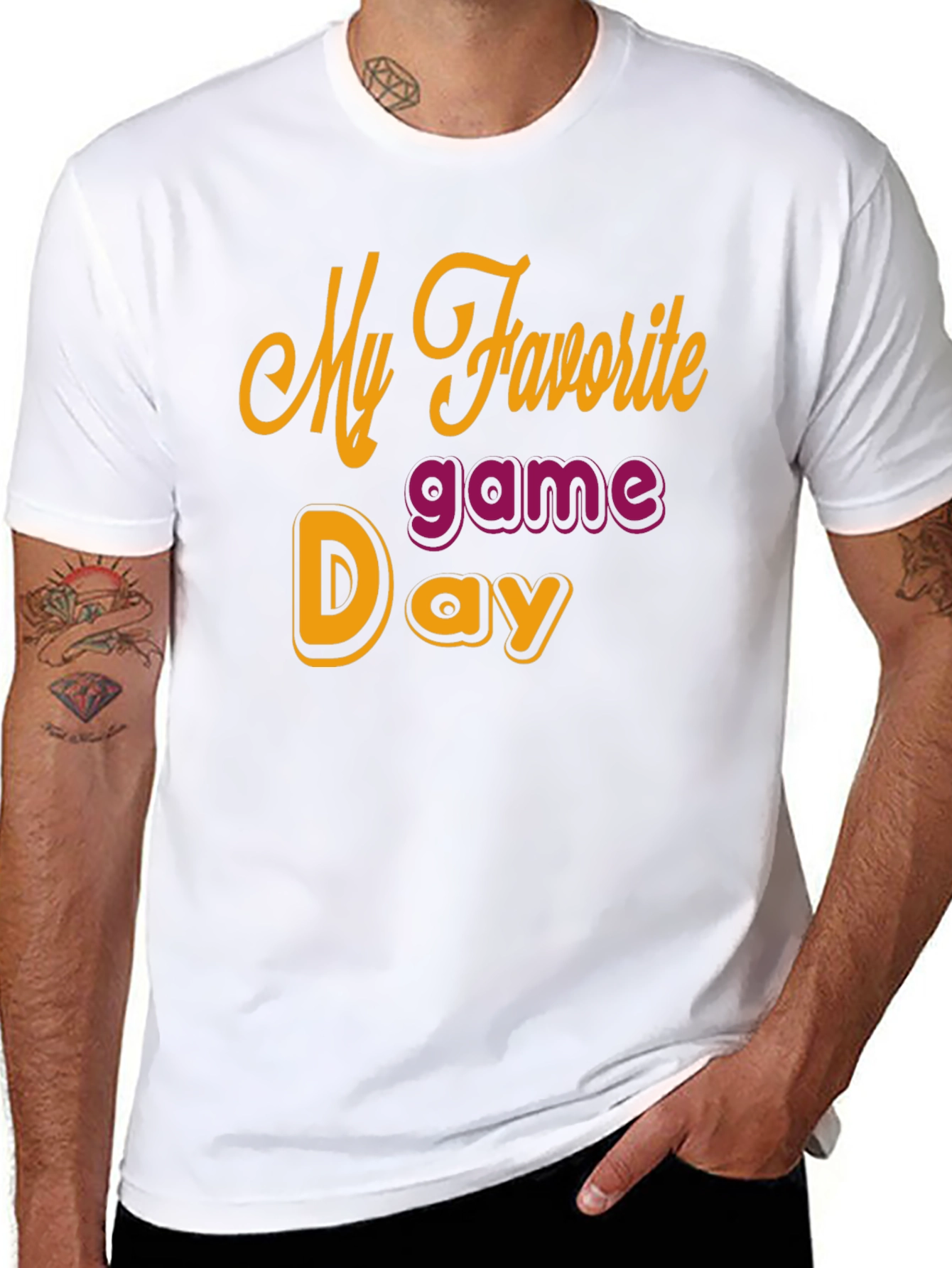 My Favorite Game Day Black T-Shirt