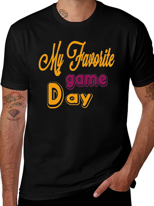 My Favorite Game Day Black T-Shirt