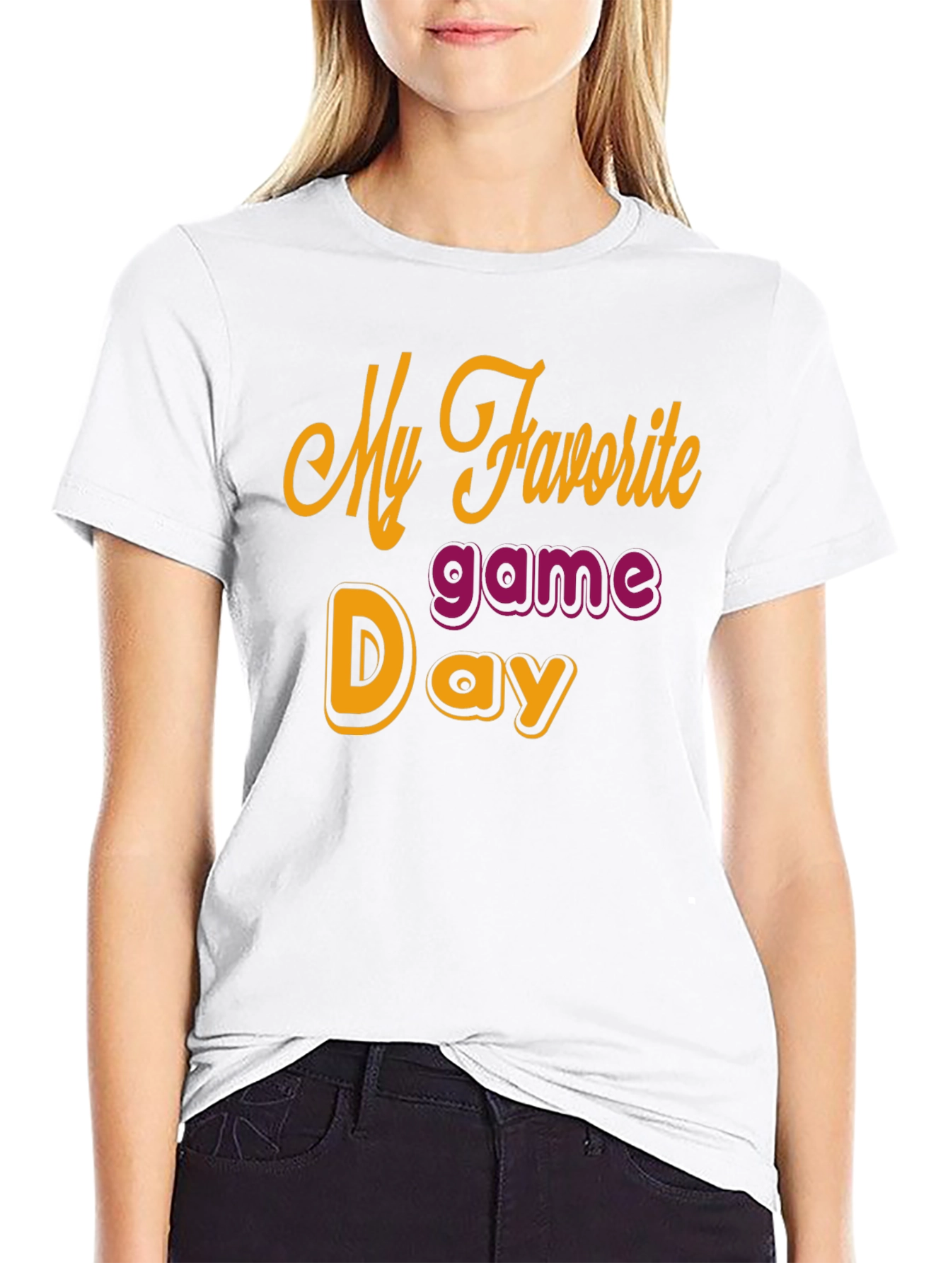 My Favorite Game Day Black T-Shirt