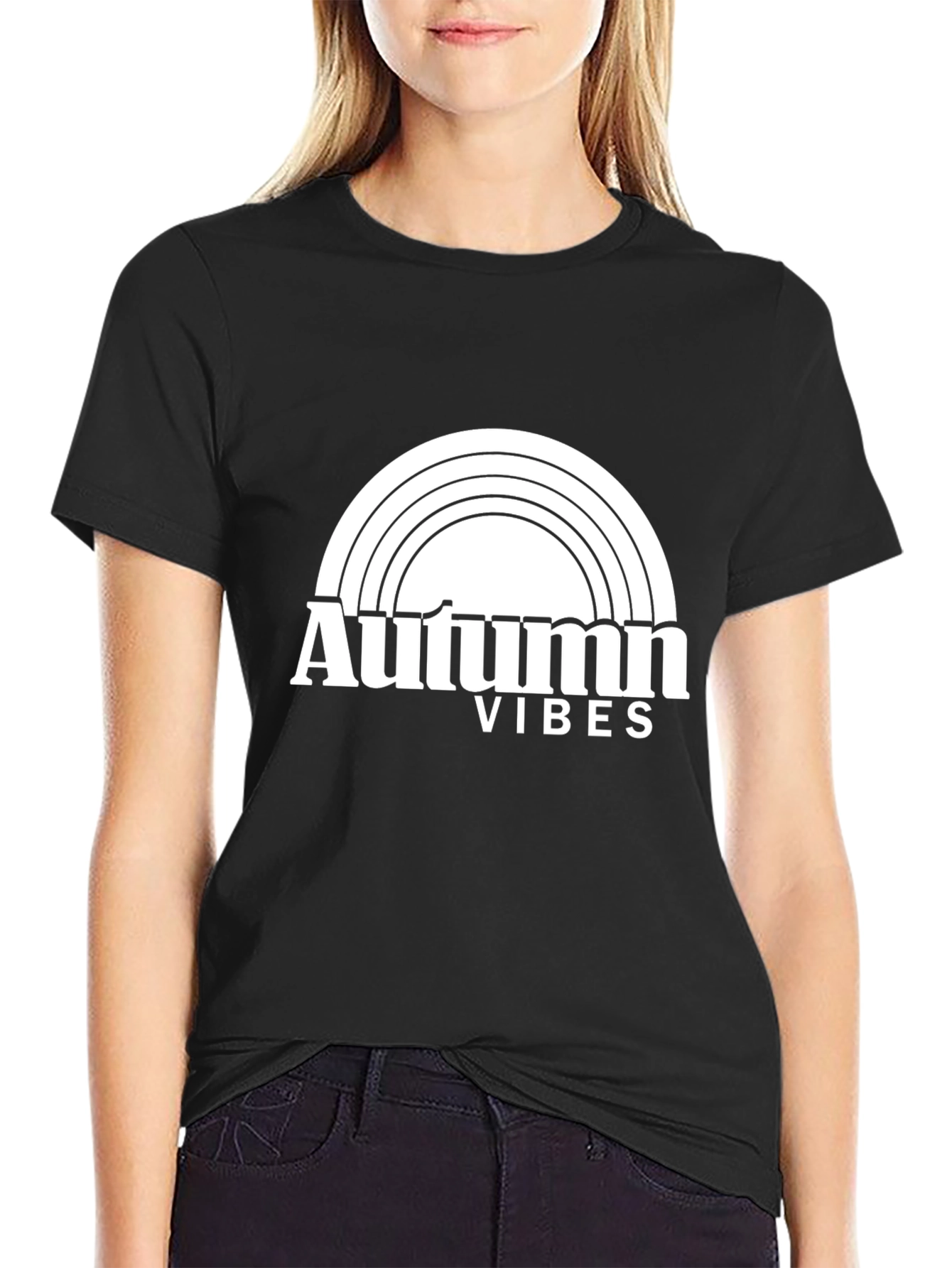 Autumn Vibes Black T-Shirt
