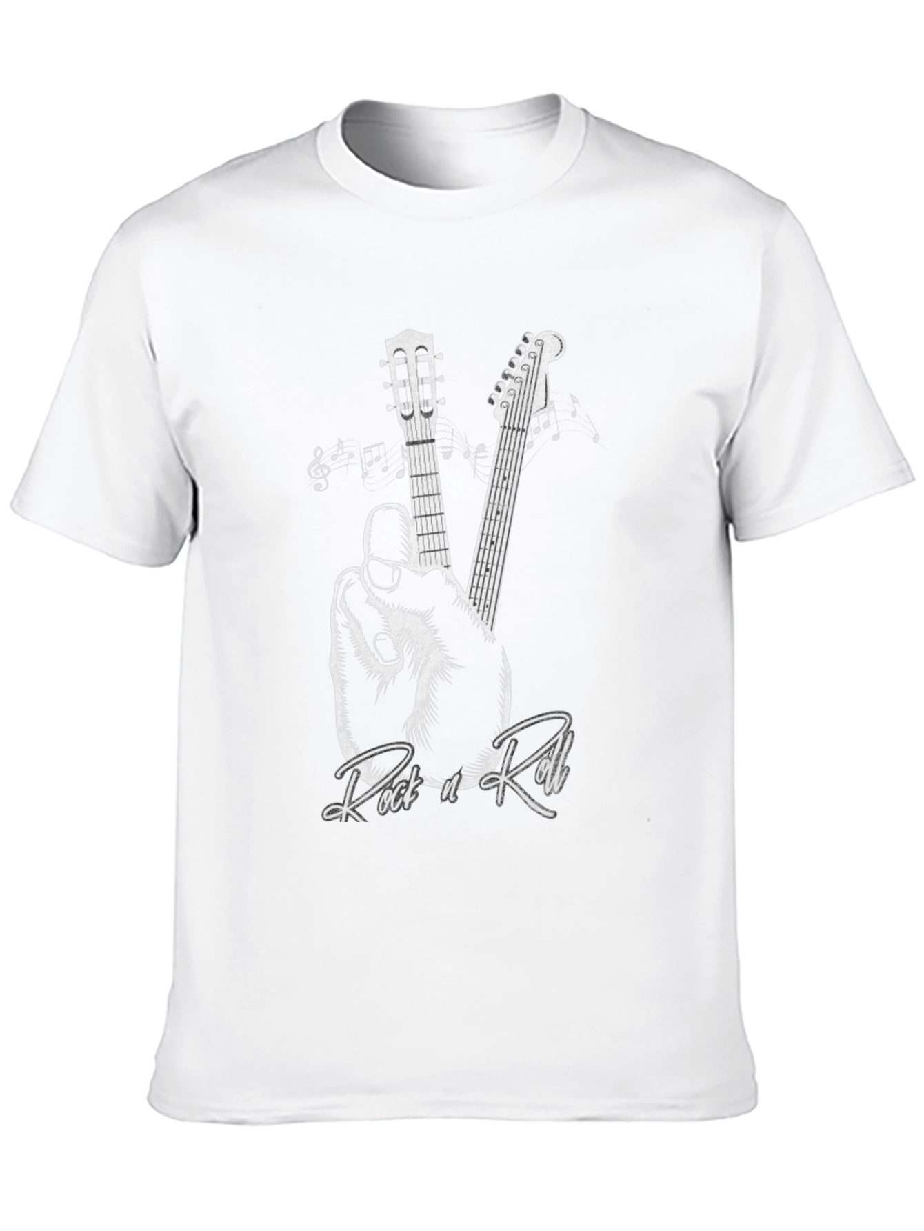 Rock-n-Roll Guitar T-Shirt - Black Music Tee