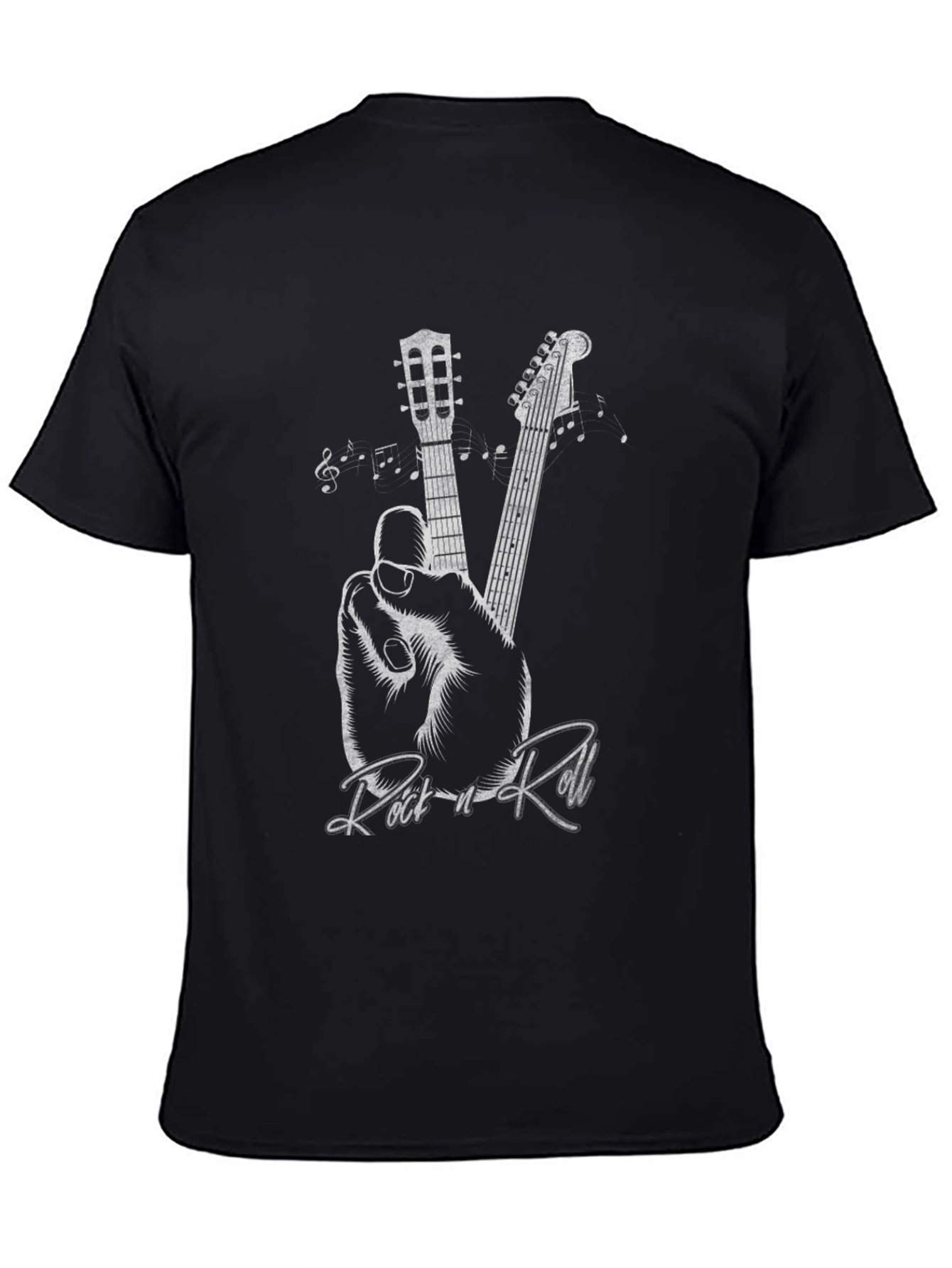 Rock-n-Roll Guitar T-Shirt - Black Music Tee