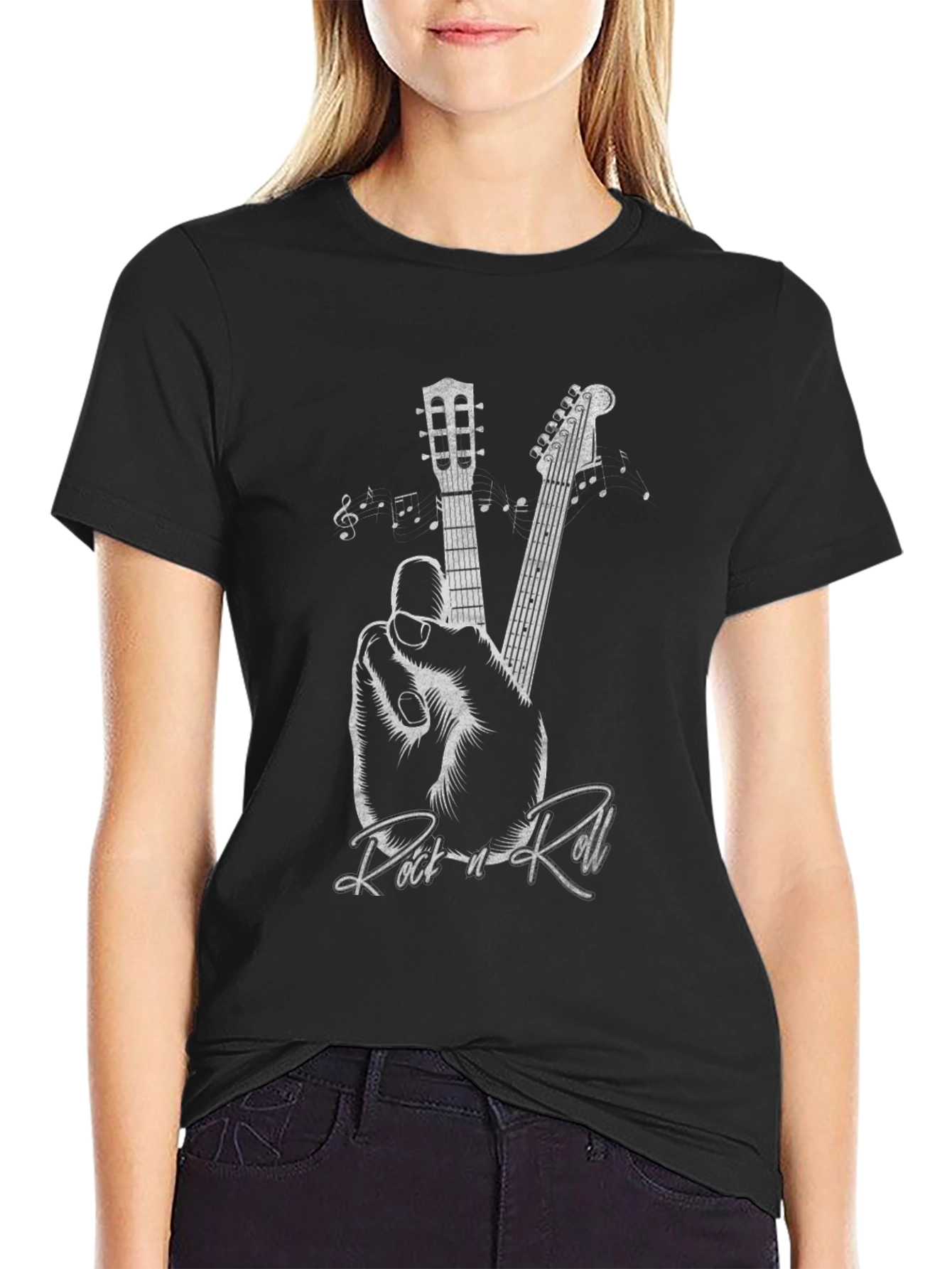 Rock-n-Roll Guitar T-Shirt - Black Music Tee
