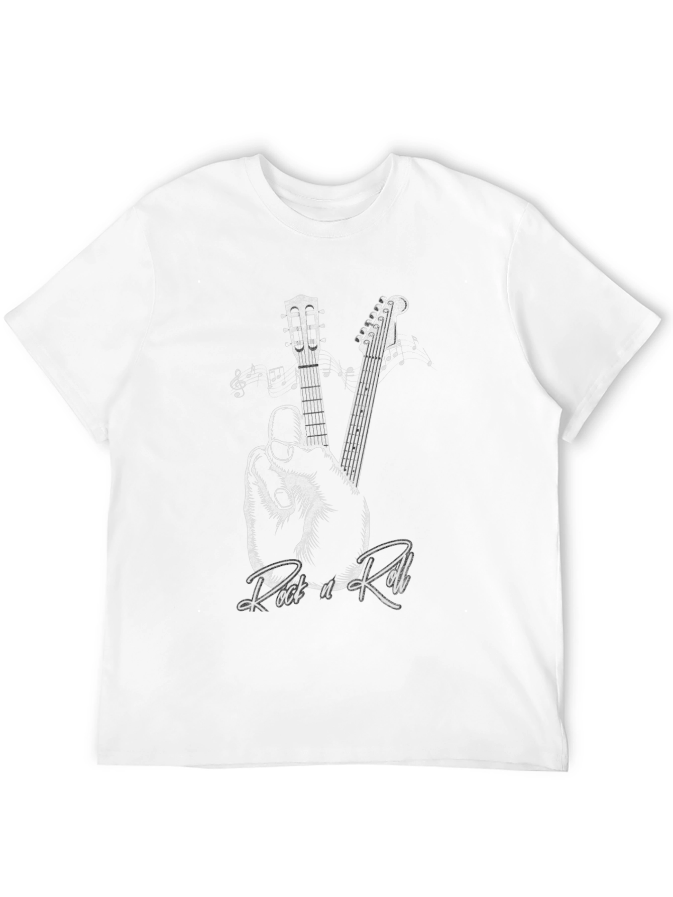 Rock-n-Roll Guitar T-Shirt - Black Music Tee