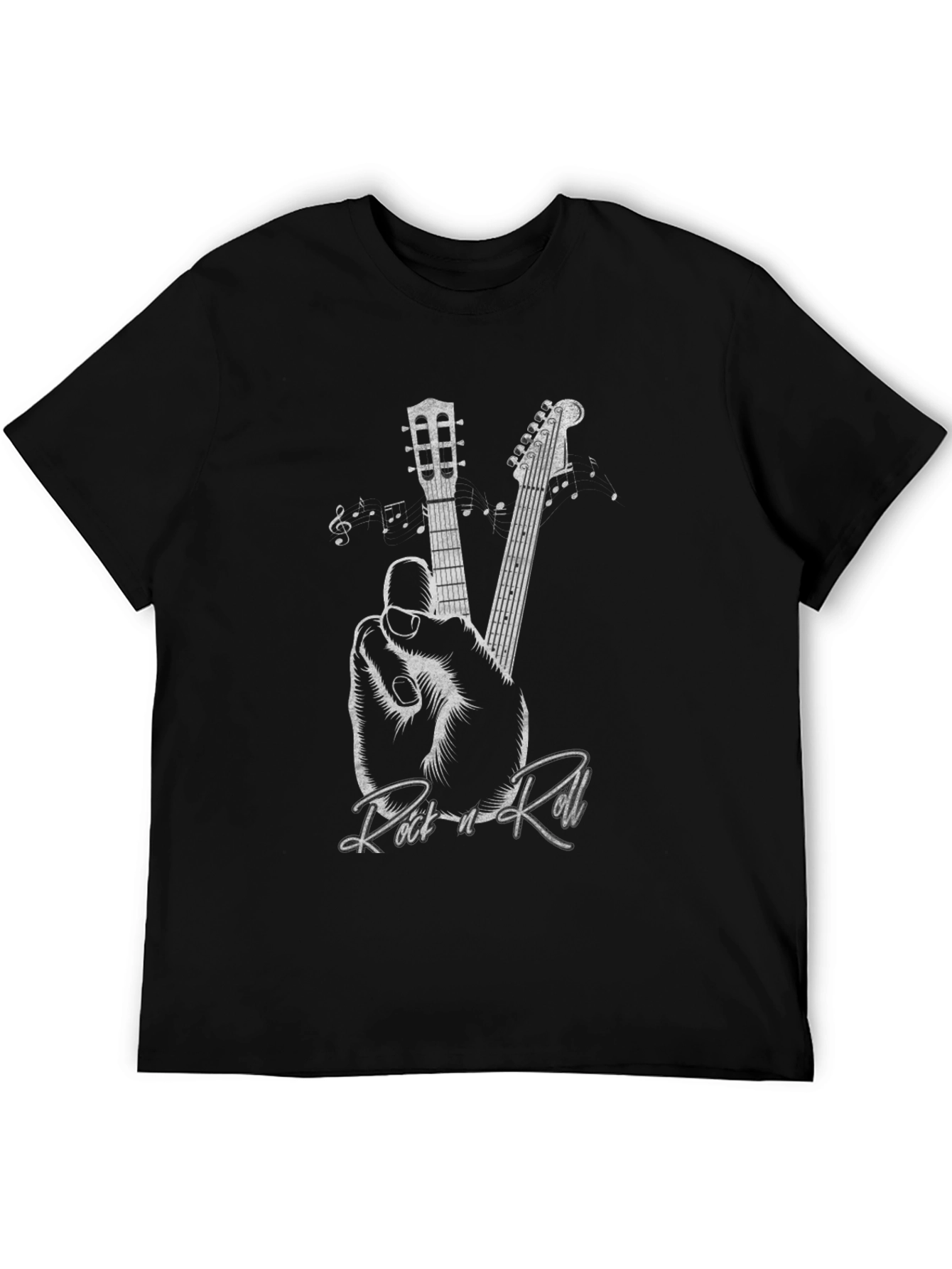 Rock-n-Roll Guitar T-Shirt - Black Music Tee