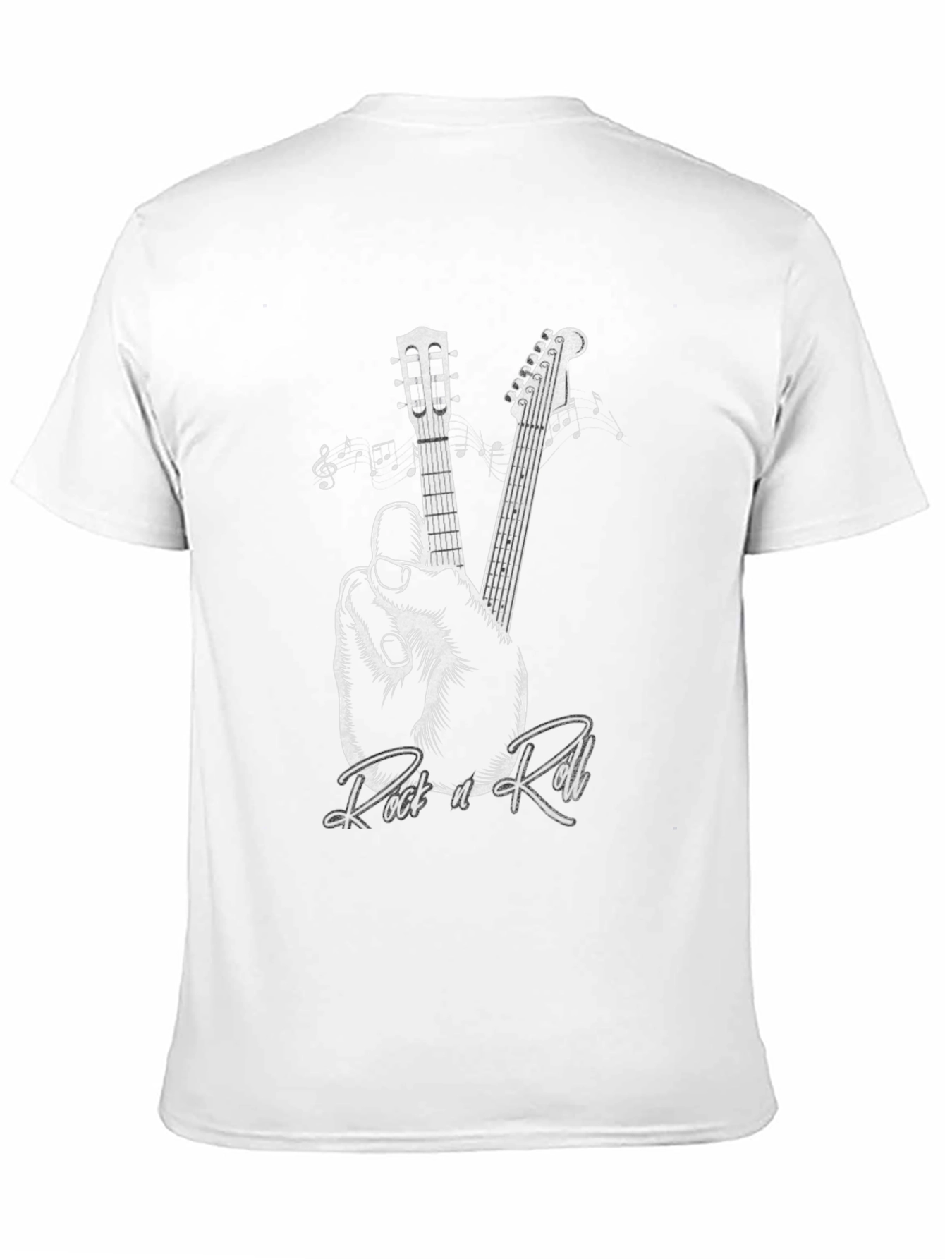 Rock-n-Roll Guitar T-Shirt - Black Music Tee