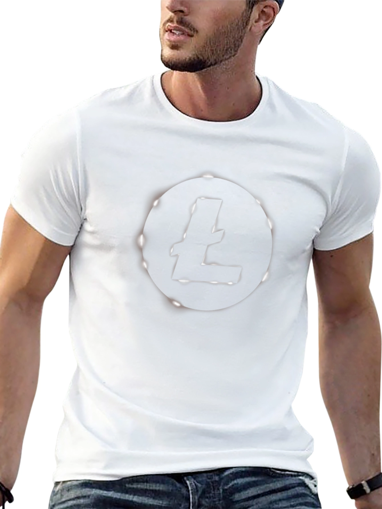 Litecoin Logo Black T-Shirt - Crypto Fashion
