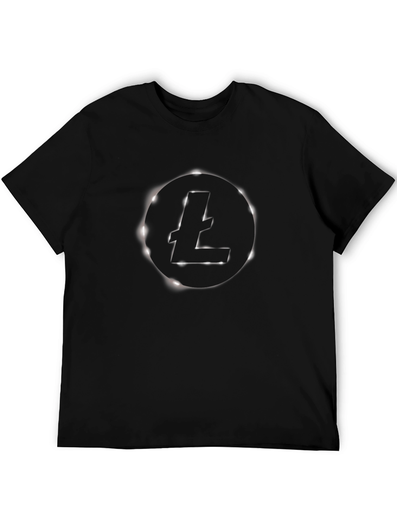 Litecoin Logo Black T-Shirt - Crypto Fashion