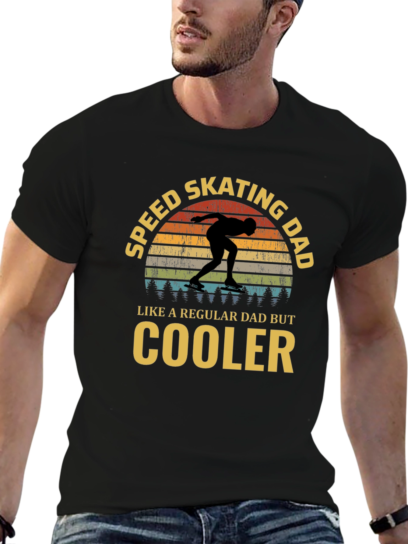 Speed Skating Dad T-Shirt - Cooler Than Regular!